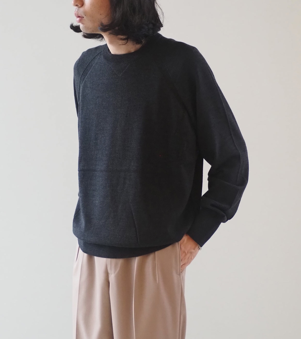 MAATEE&SONS TUBLER SWEATER MARTIN, Charcoal Gray