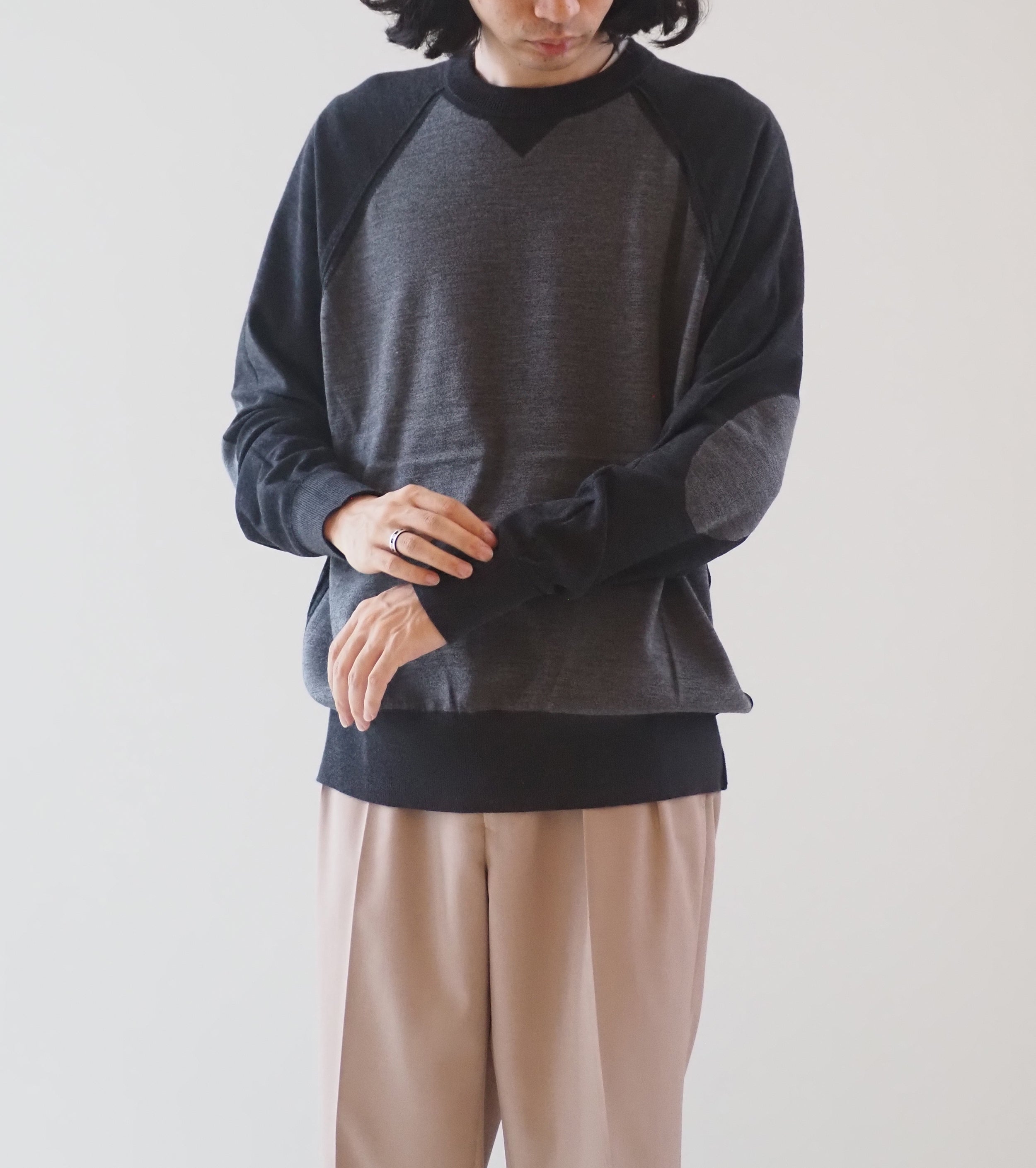 MAATEE&SONS TUBLER SWEATER MARTIN, Charcoal Gray – Navyblue