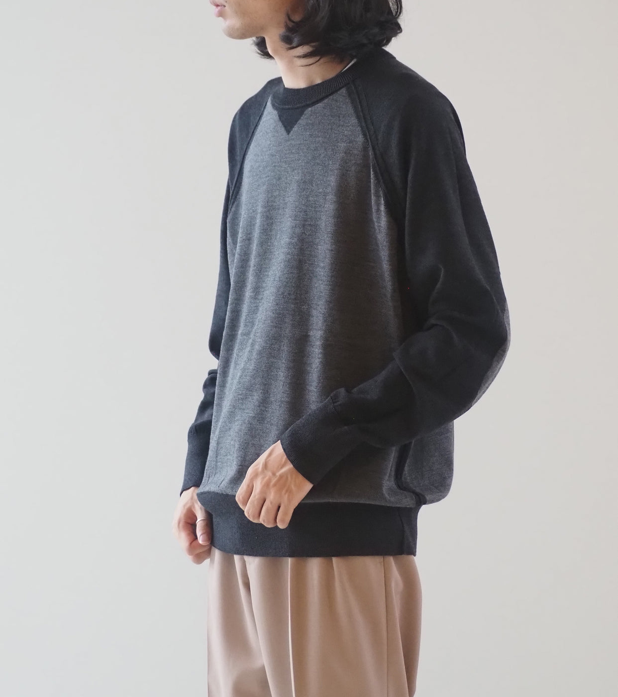 MAATEE&SONS TUBLER SWEATER MARTIN, Charcoal Gray