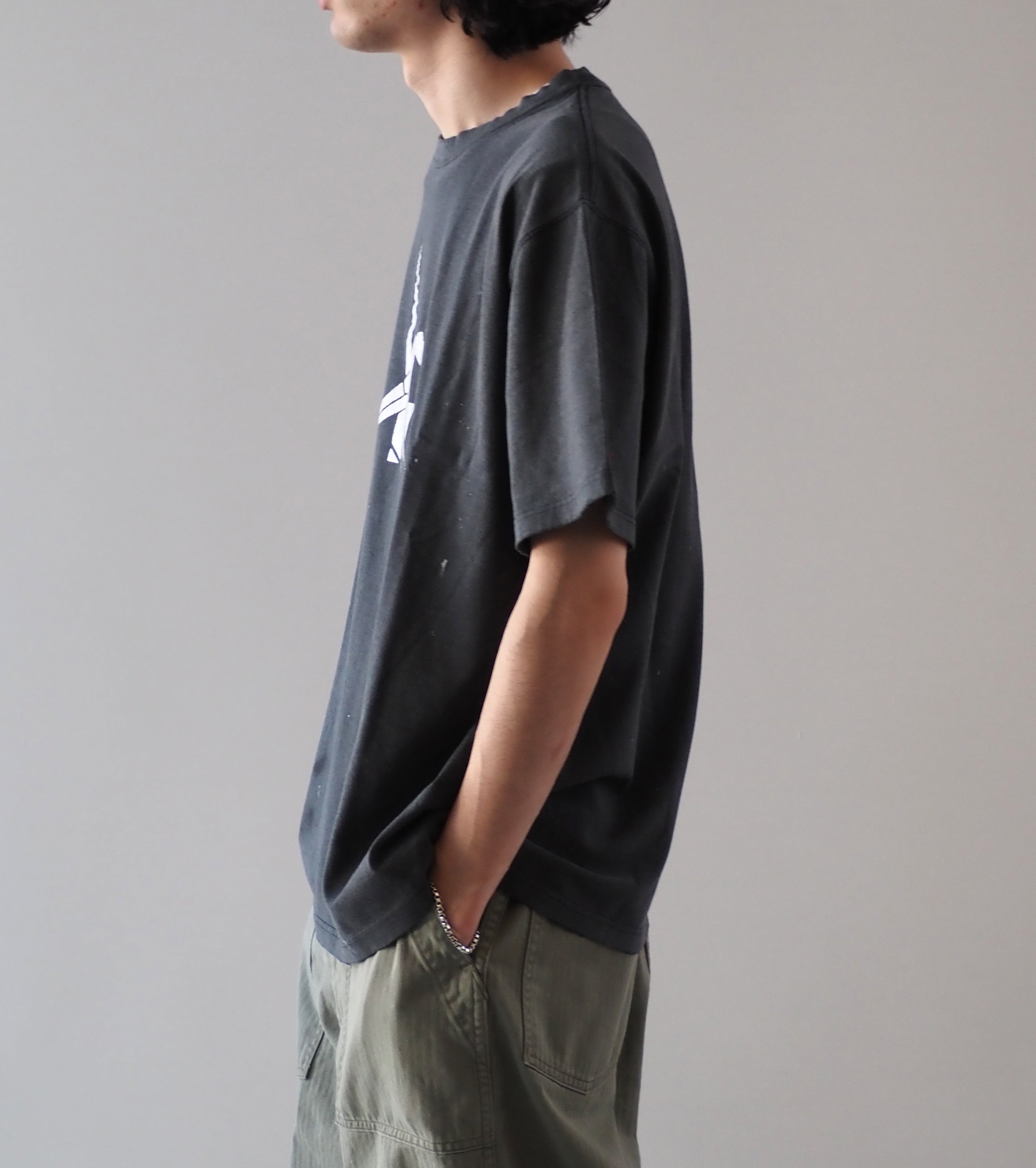 orslow T-SHIRT ORIGAMI PRINT , Black
