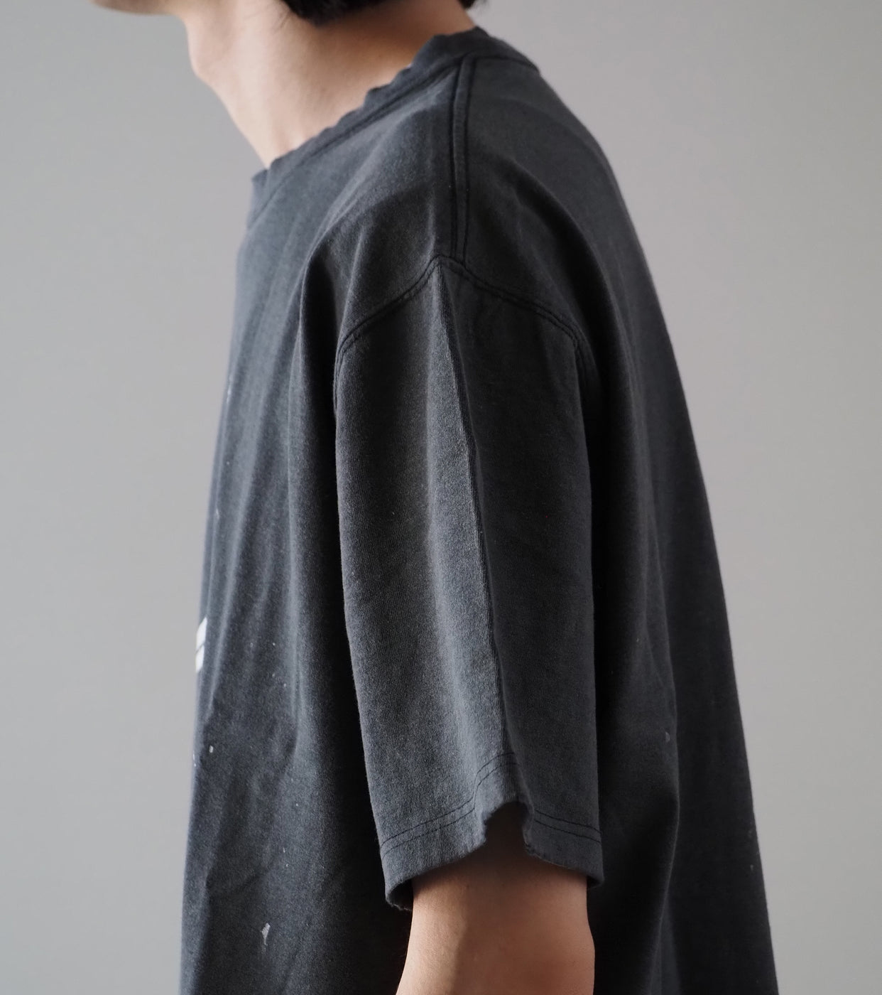 orslow T-SHIRT ORIGAMI PRINT , Black