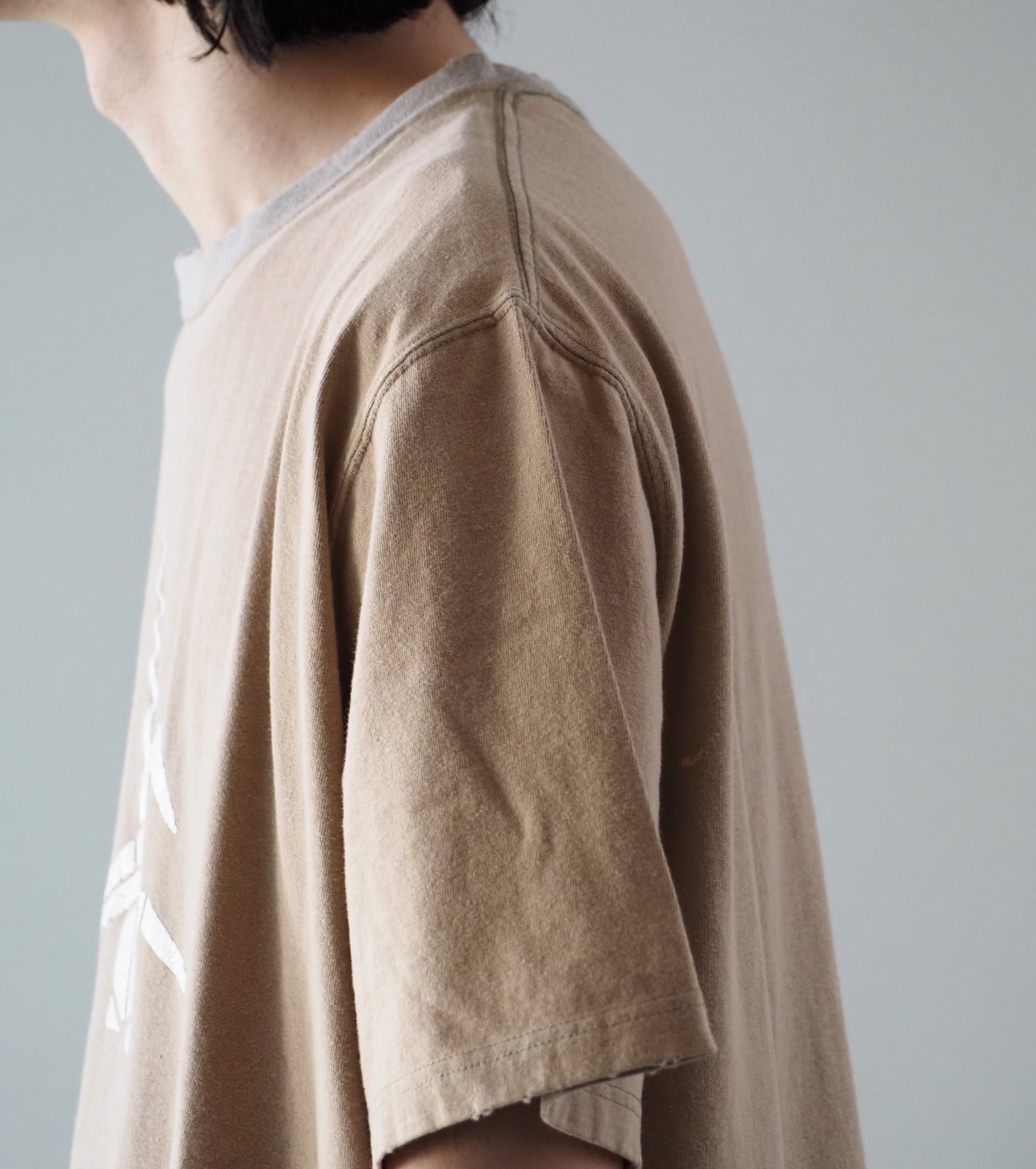 orslow T-SHIRT ORIGAMI PRINT , Beige