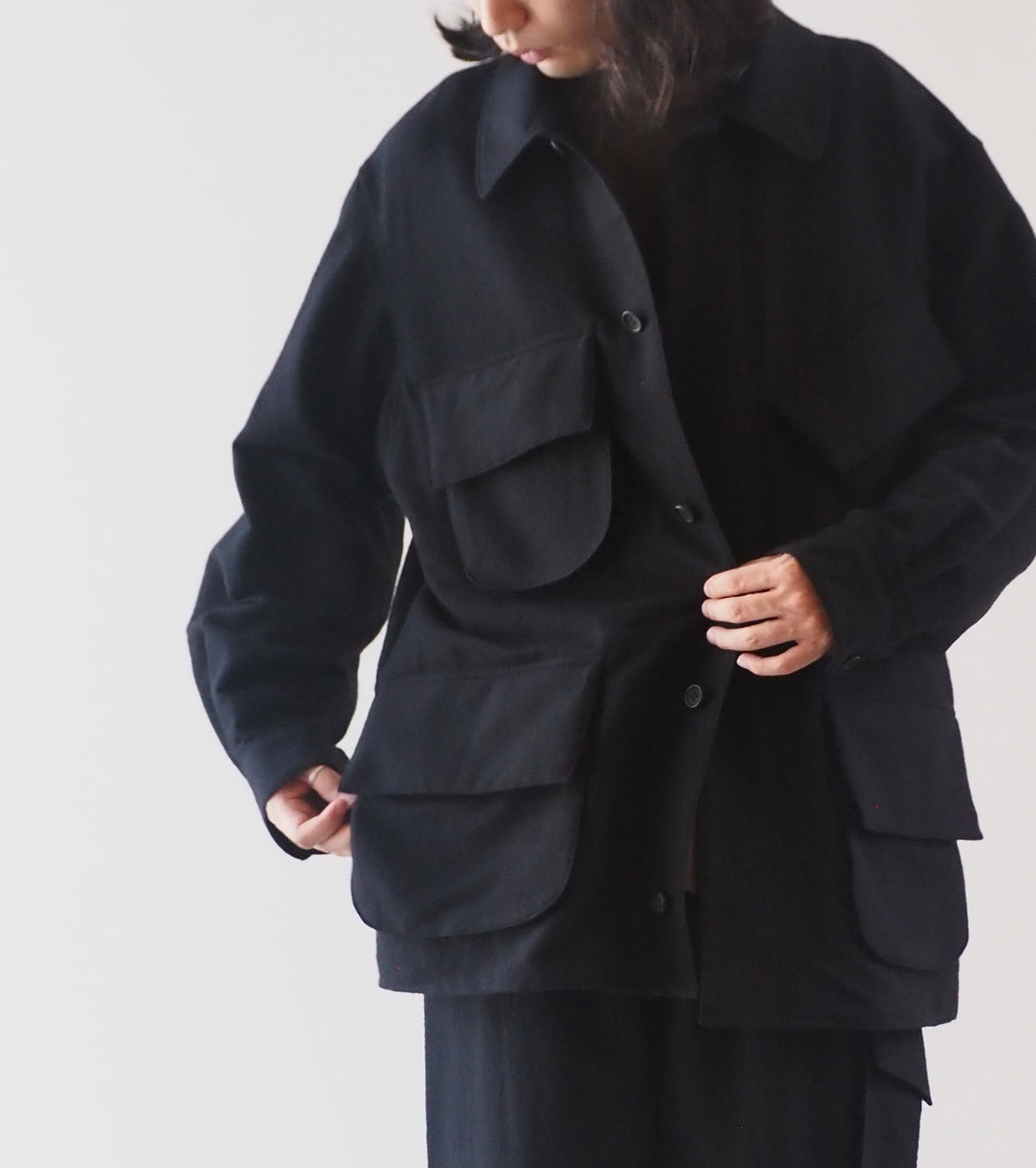 blurhms Wool Napping Beacon Jacket , Black