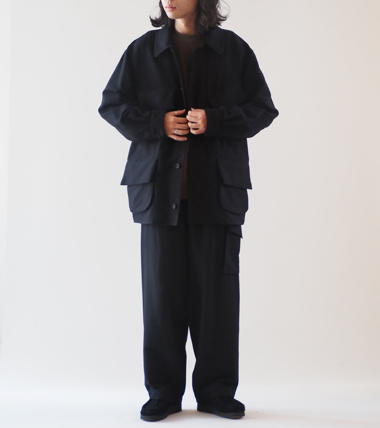 blurhms Wool Napping Beacon Jacket , Black