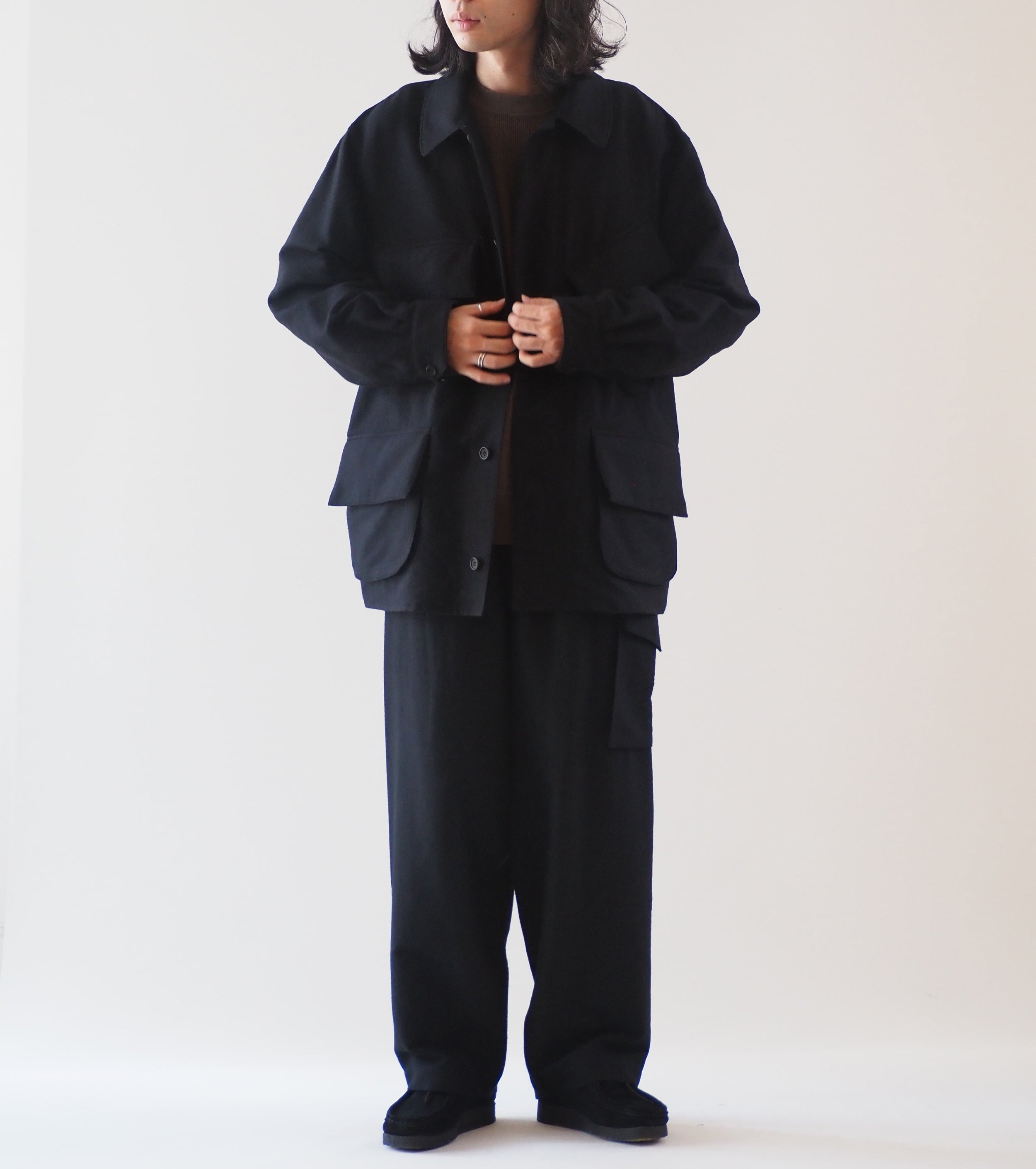 blurhms Wool Napping Beacon Jacket , Black