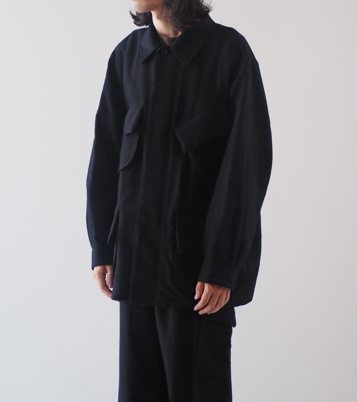 blurhms Wool Napping Beacon Jacket , Black