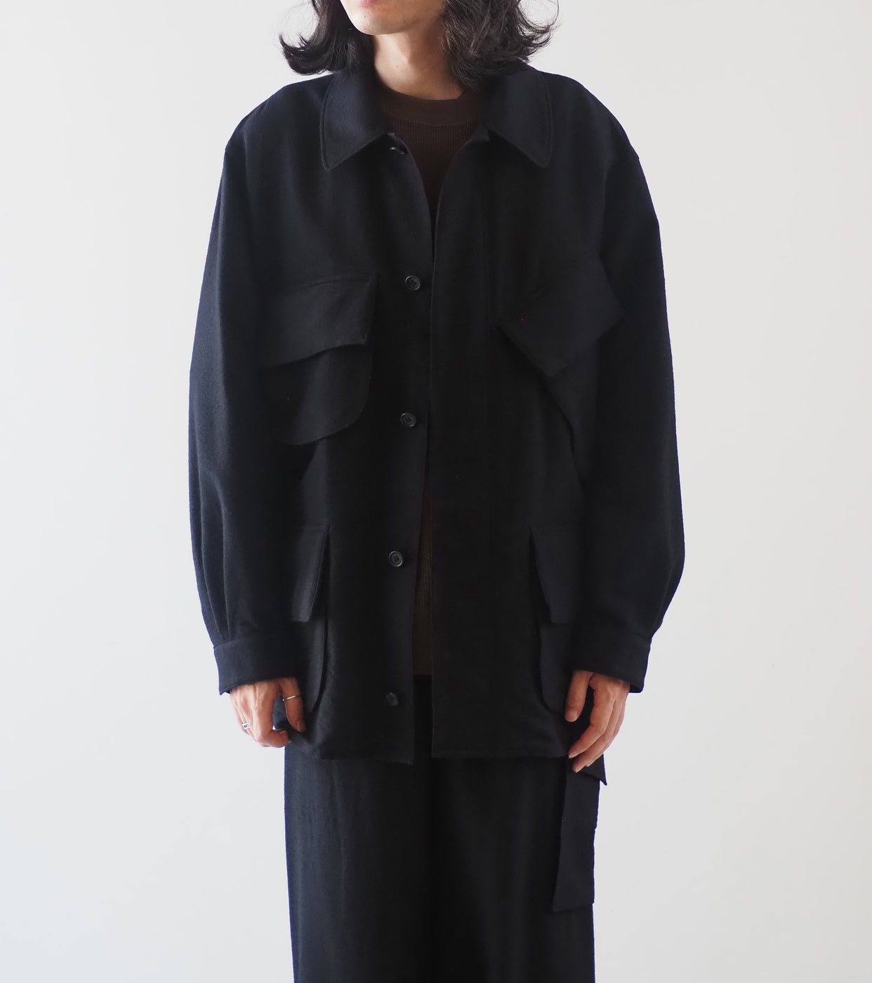 blurhms Wool Napping Beacon Jacket , Black