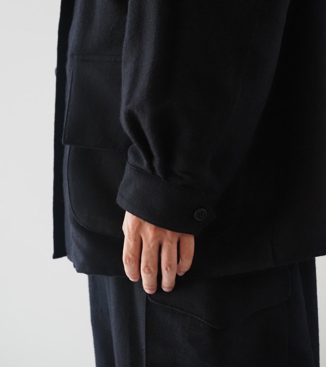 blurhms Wool Napping Beacon Jacket , Black