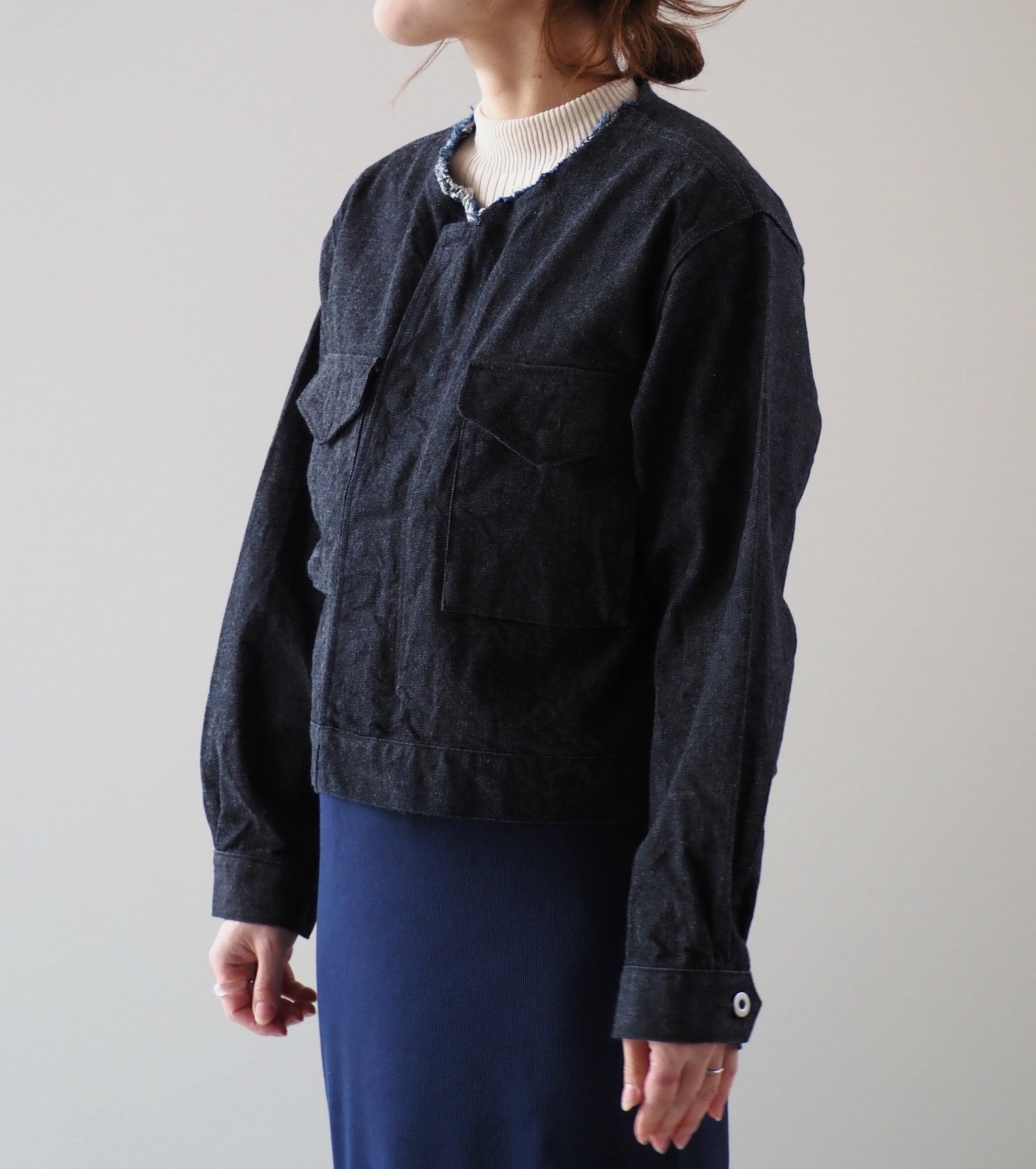 blurhms 12.9oz Denim 51 Short Jacket , Indigo