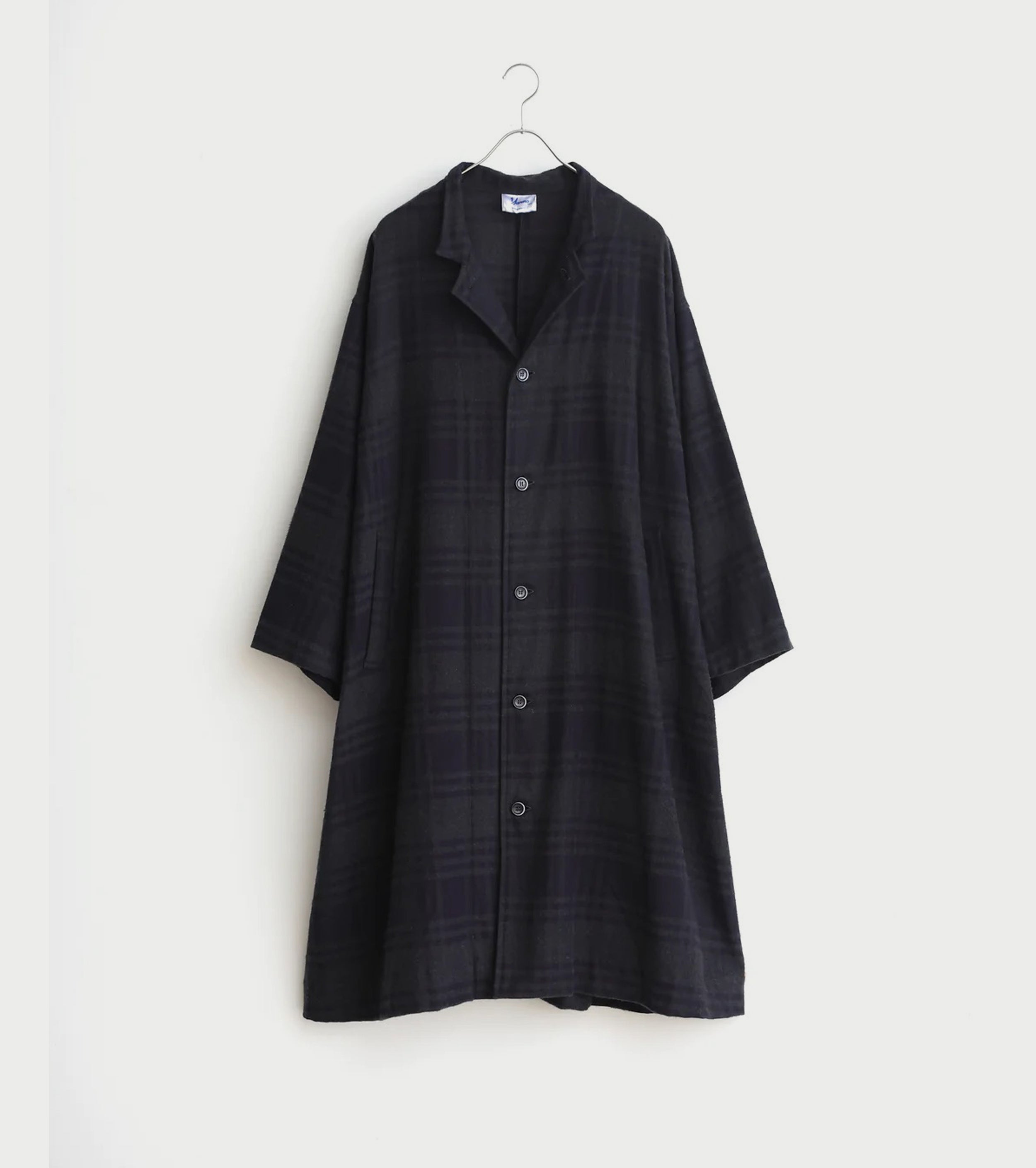 Yarmo ビックコート , Check – Navyblue