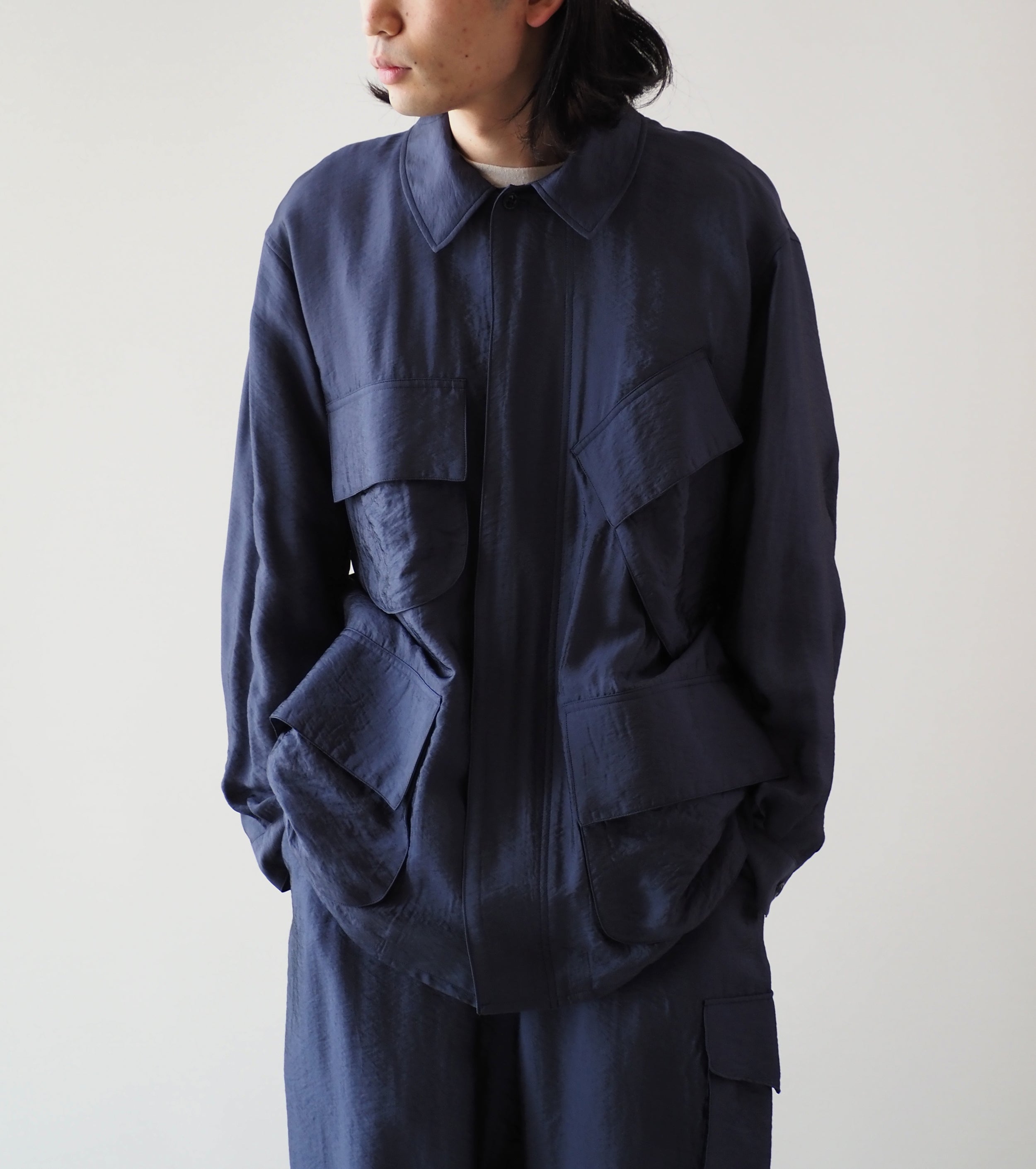 Blurhms ナイロン / レーヨン ビーコン ジャケット, Dark Purple Navy