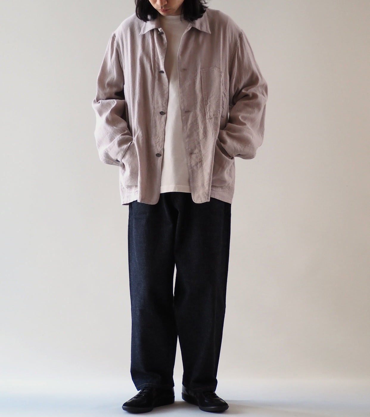 Blurhms Silk Linen Work Jacket , Rose Grey