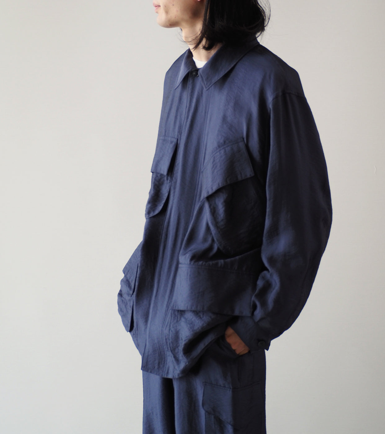 Blurhms Nylon Rayon Beacon Jacket, Dark Purple Navy