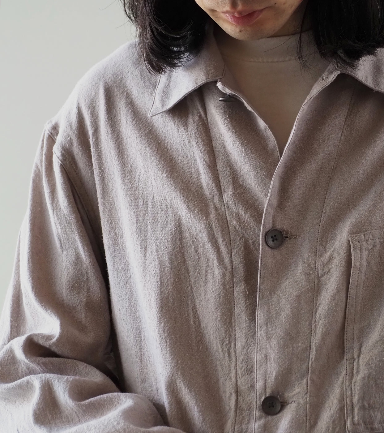 Blurhms Silk Linen Work Jacket , Rose Grey