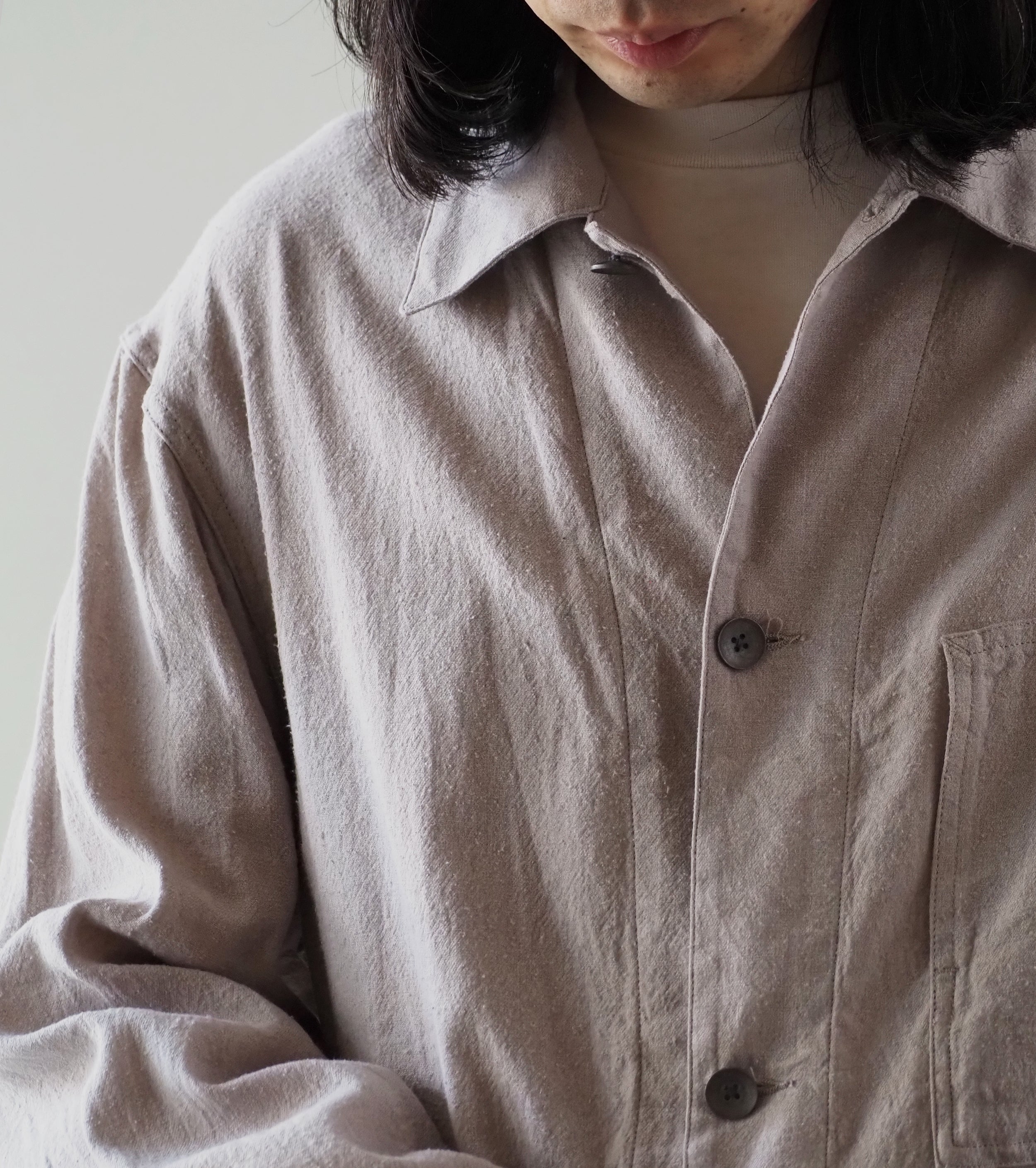 Blurhms Silk Linen Work Jacket , Rose Grey