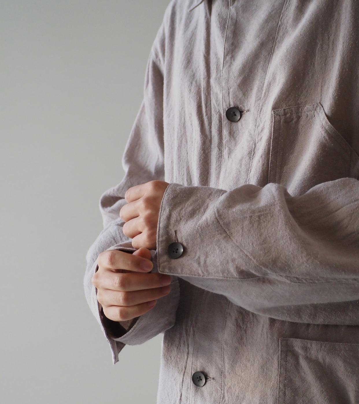 Blurhms Silk Linen Work Jacket , Rose Grey