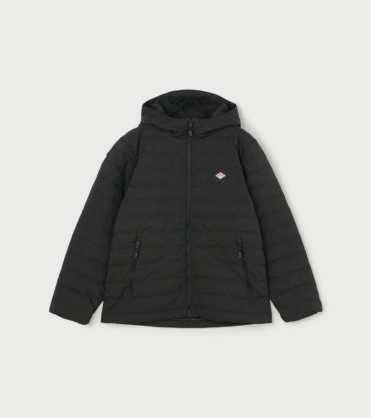 DANTON Wool Like Polyester Middle Down Hooded Jacket , Navy