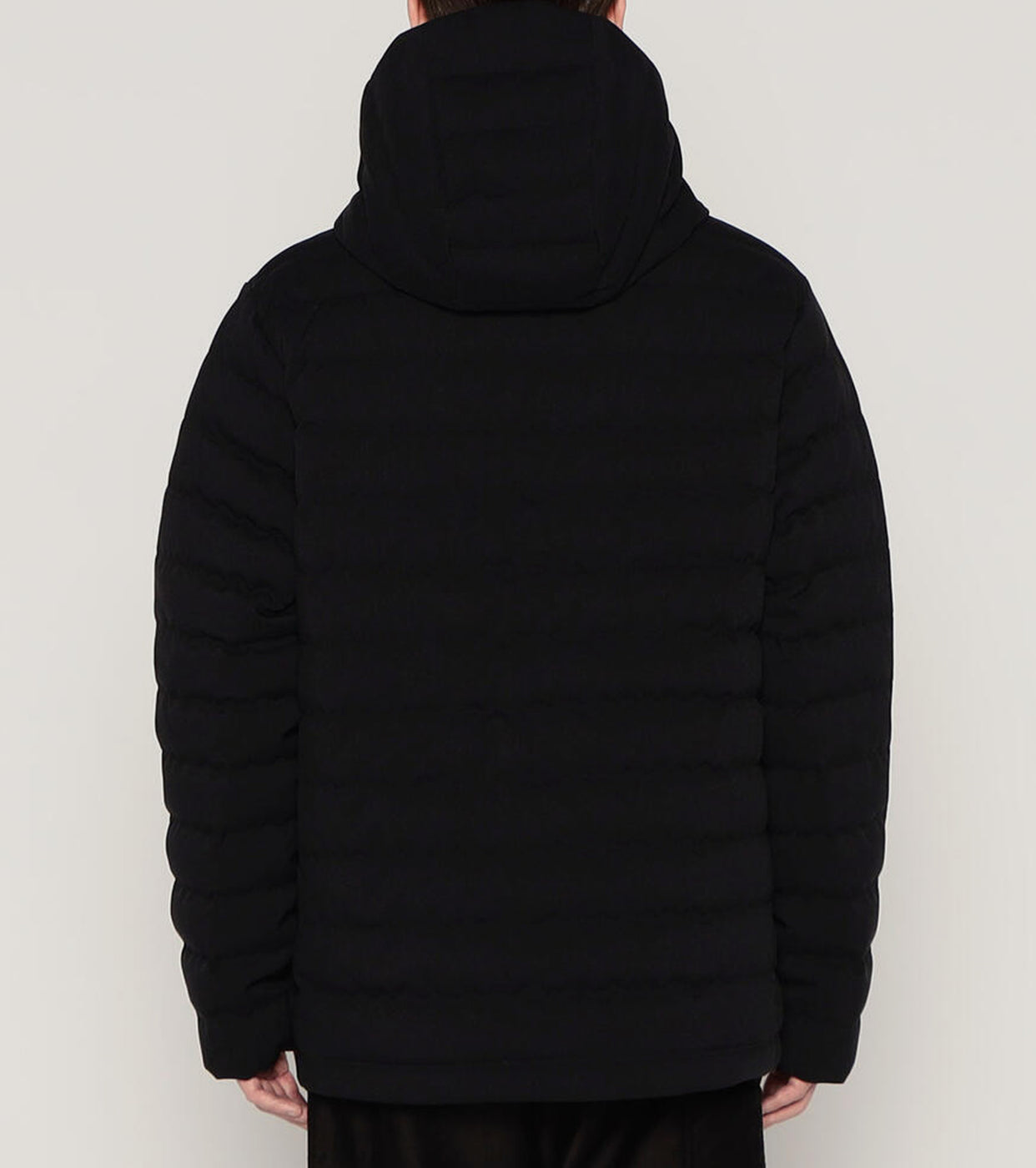 DANTON Wool Like Polyester Middle Down Hooded Jacket , Navy