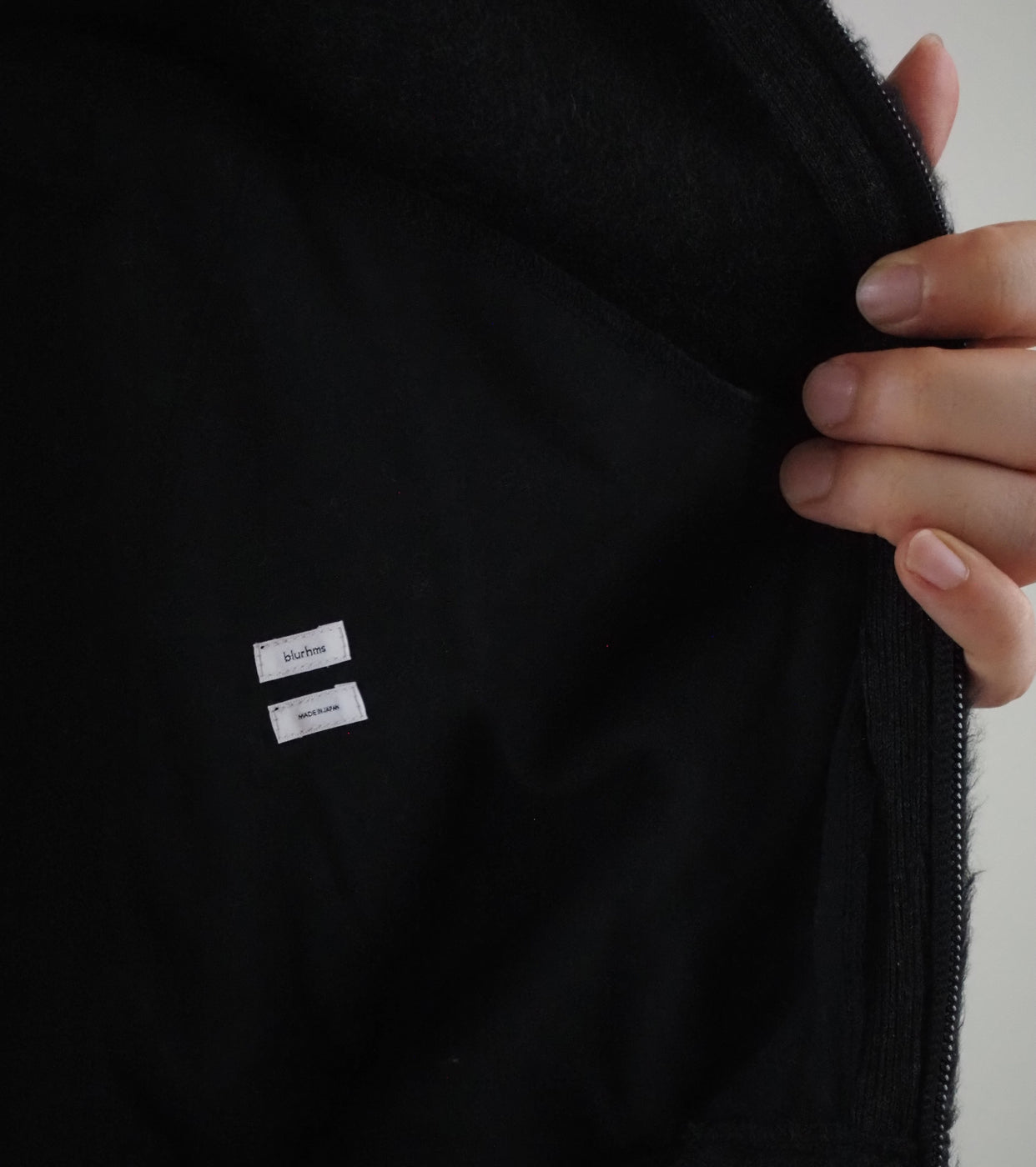 blurhms Pe/Silk Fleece Bomber Jacket , Heather Black