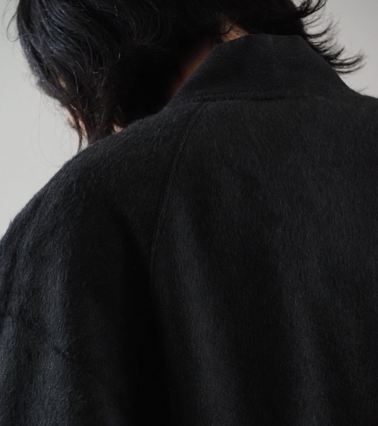 blurhms Pe/Silk Fleece Bomber Jacket , Heather Black
