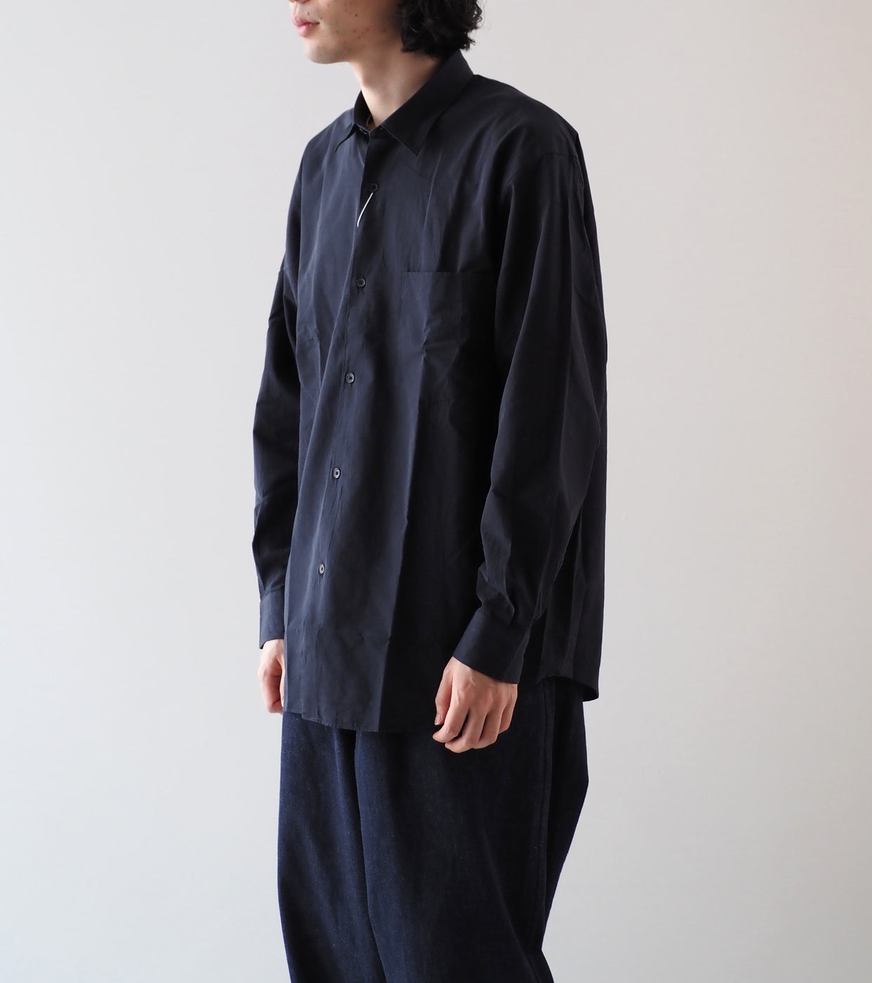 COMOLI SHIRTS, Navy
