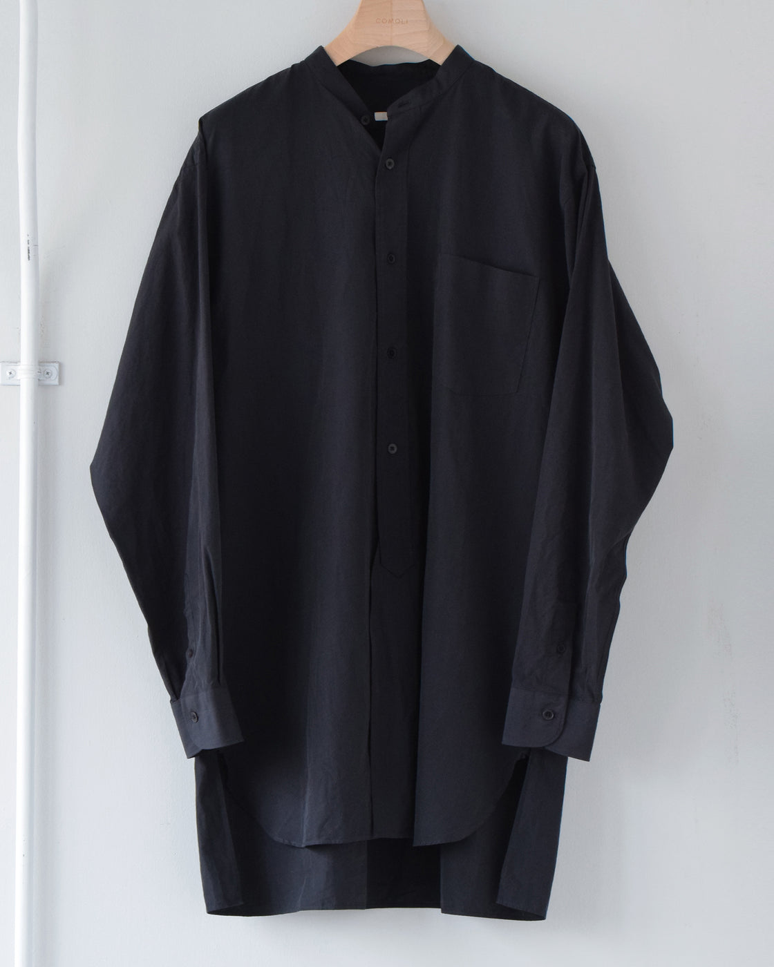 Band Collar Shirts, Navy