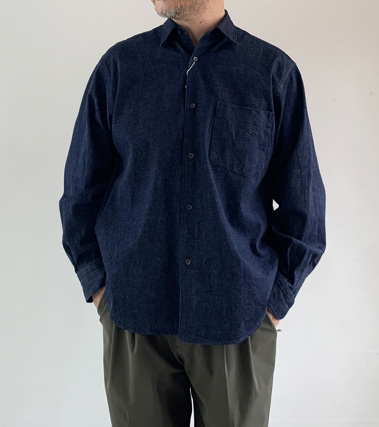 Denim COMOLI Shirt,navy