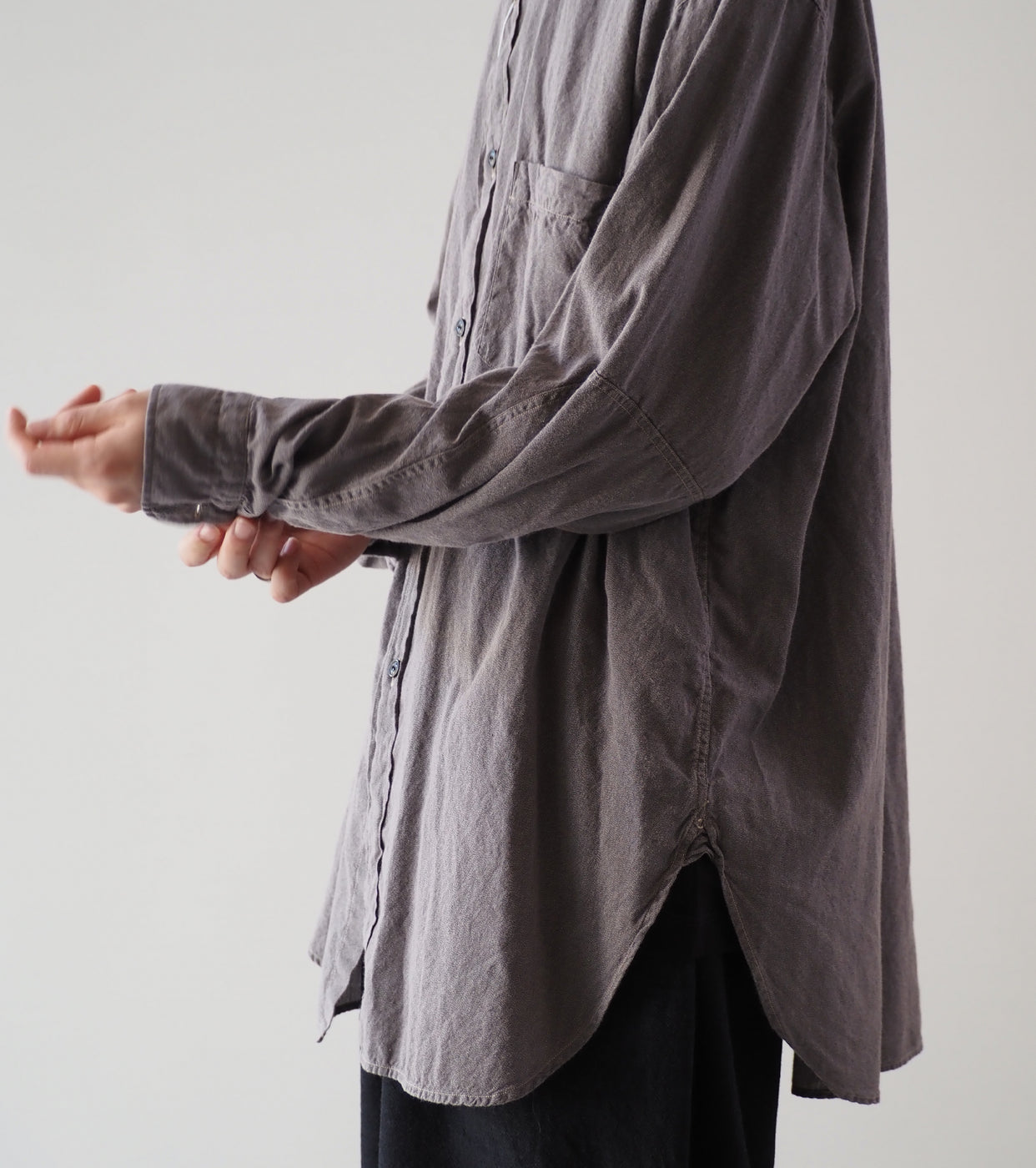 COMOLI Yori Moku Work Shirt, Gray