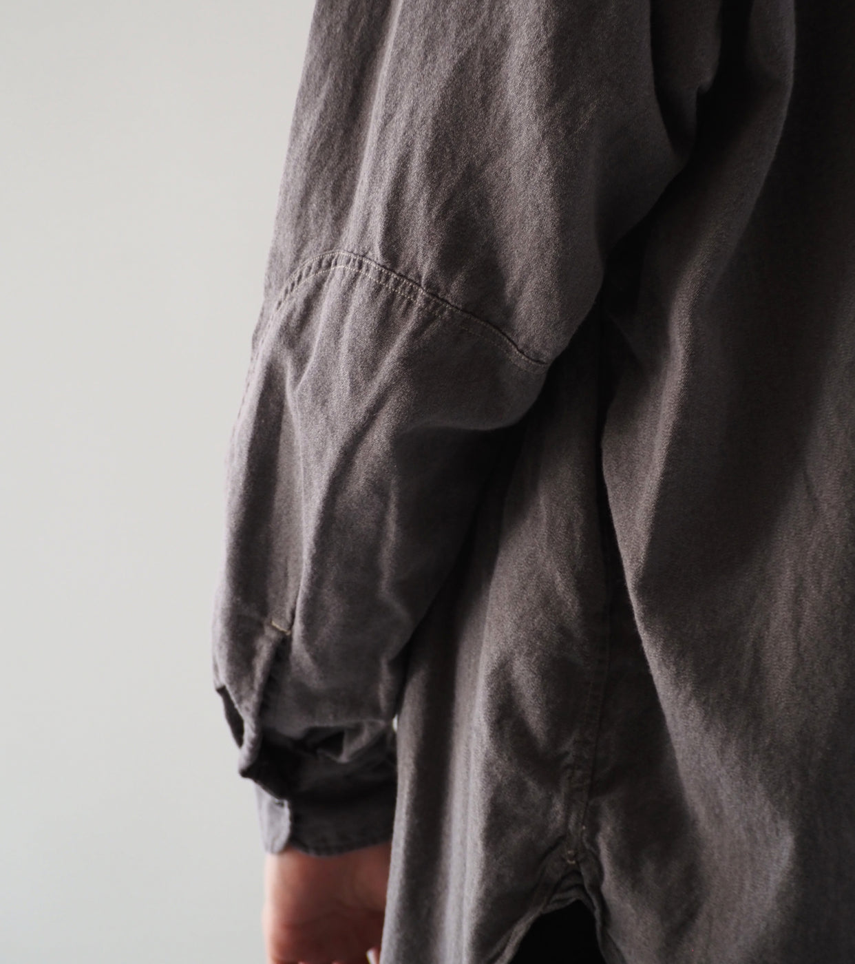 COMOLI Yori Moku Work Shirt, Gray