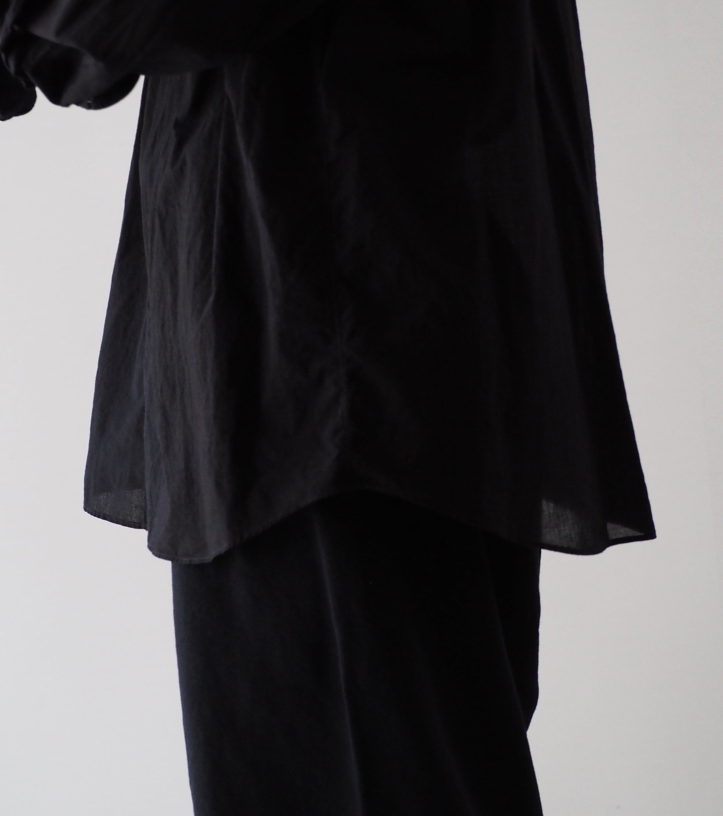 COMOLI KHADI Cotton Comoli Shirts, Black