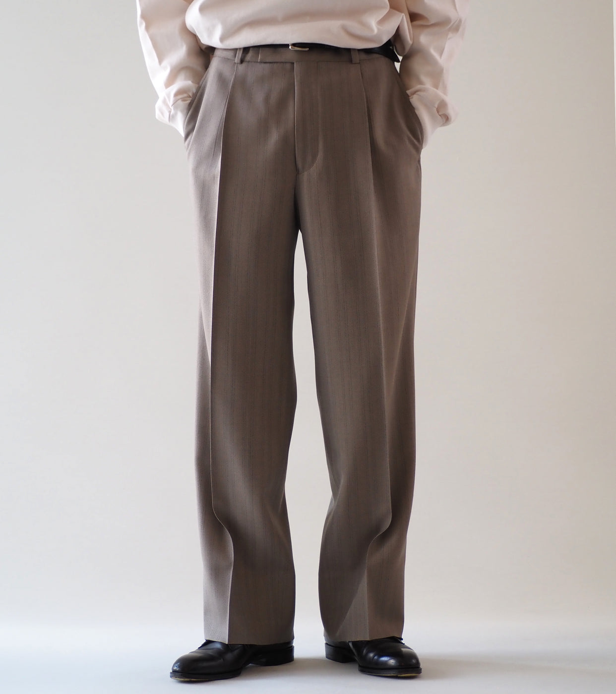 MAATEE&SONS SET UP TROUSER 2 , L Brown