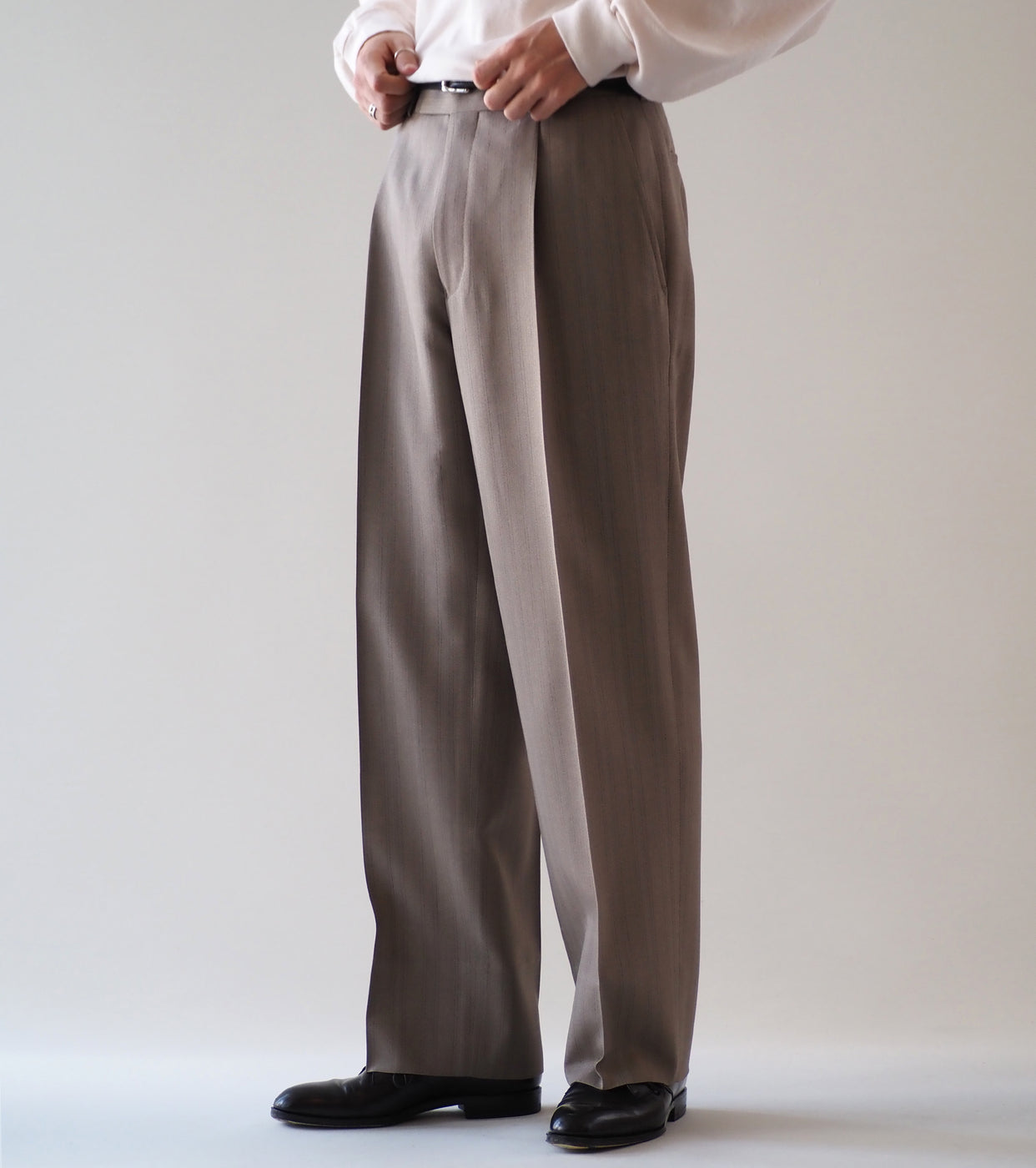 MAATEE&SONS SET UP TROUSER 2 , L Brown