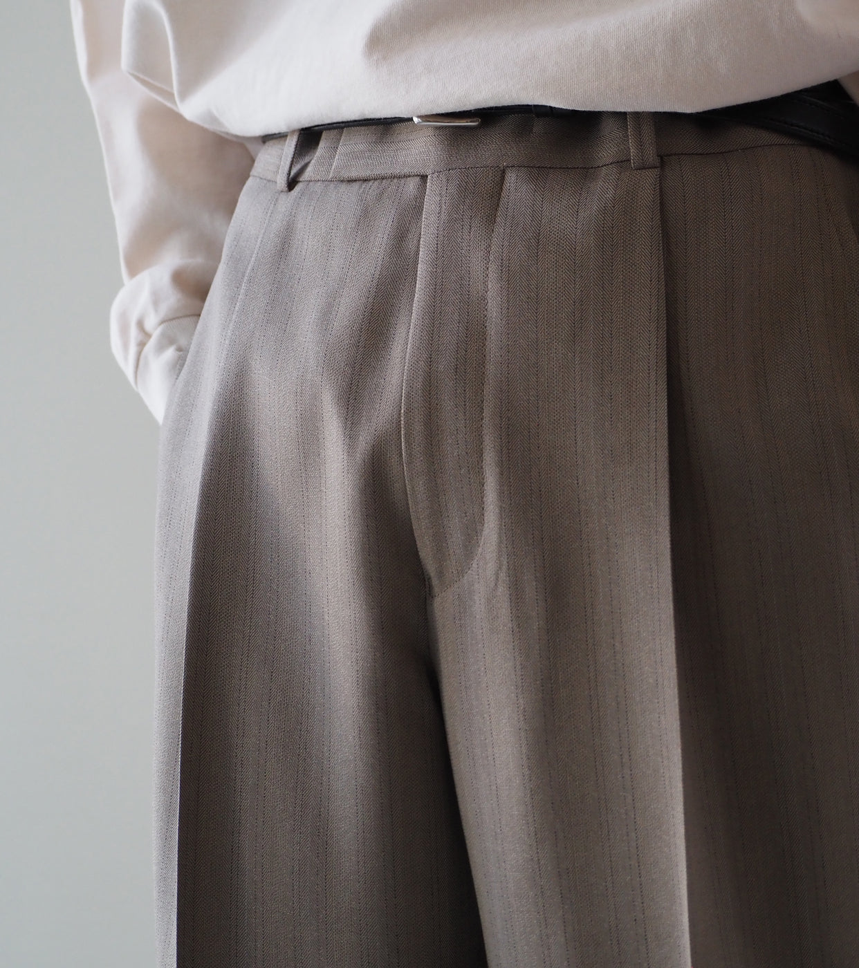 MAATEE&SONS SET UP TROUSER 2 , L Brown