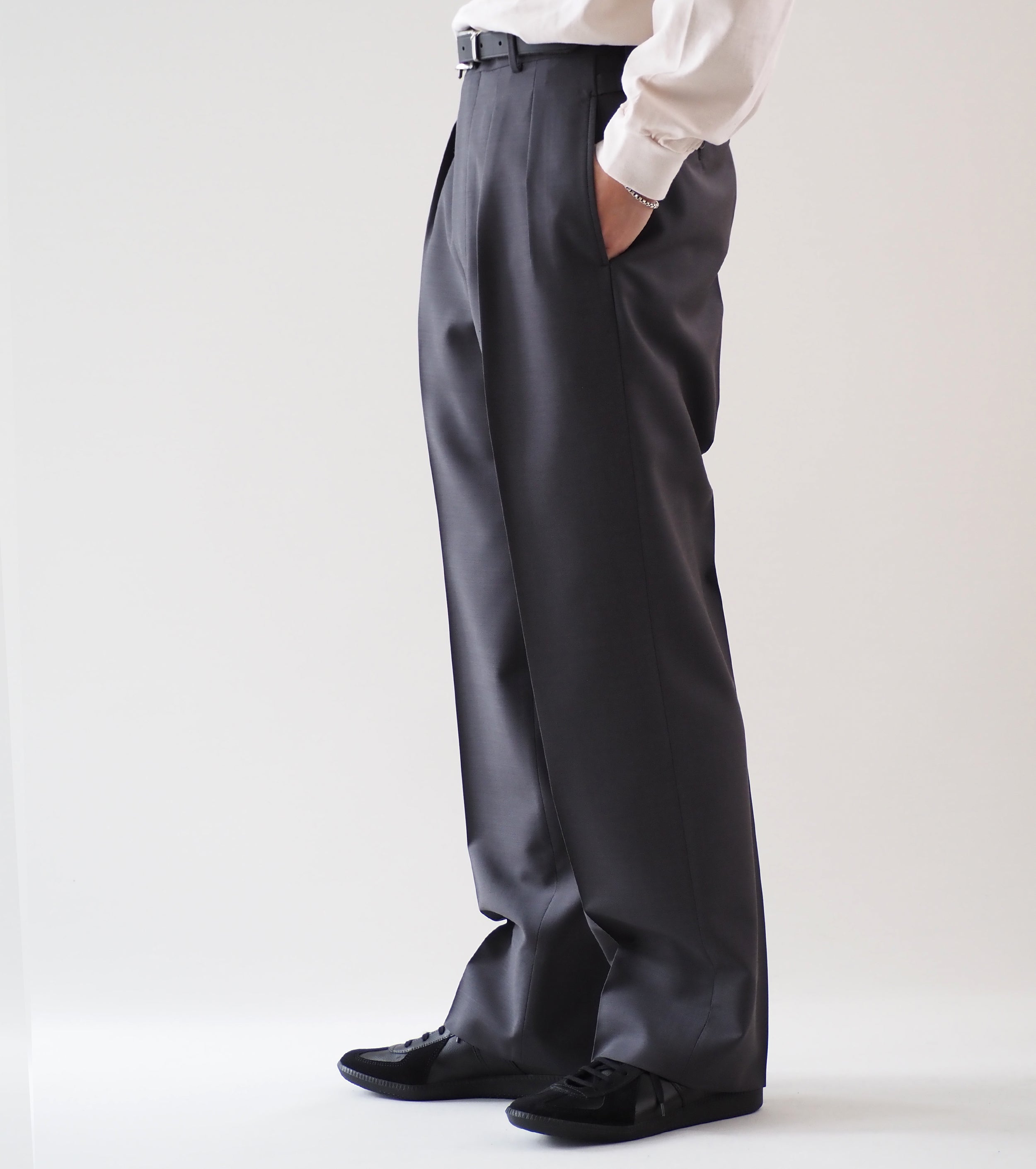 MAATEE&SONS  FOREVER SLACKS , Grey Chambray