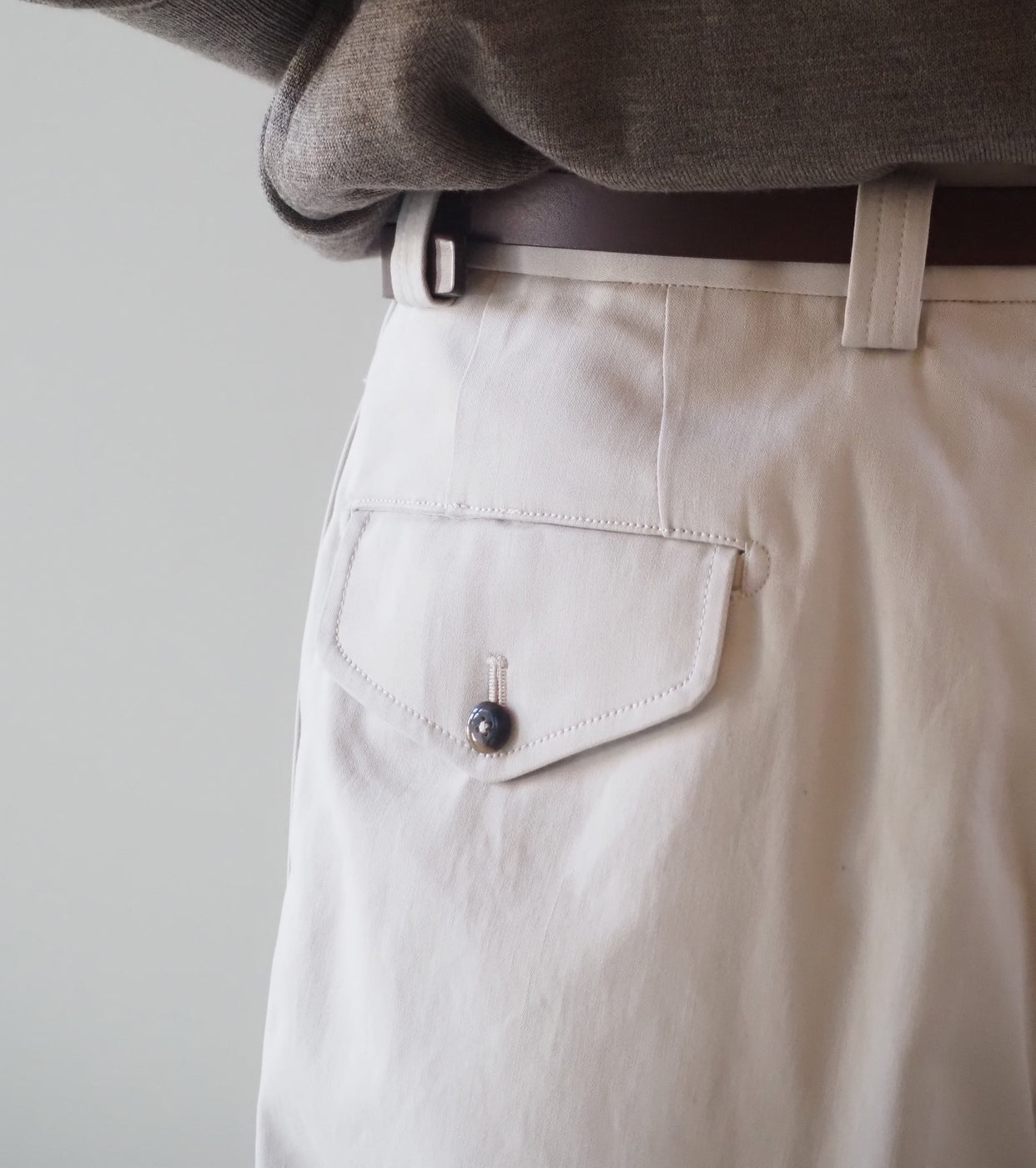 MAATEE&SONS AMERICAN TROUSER "LAURENCE" BAGGY CLOTH, Dasa Gray