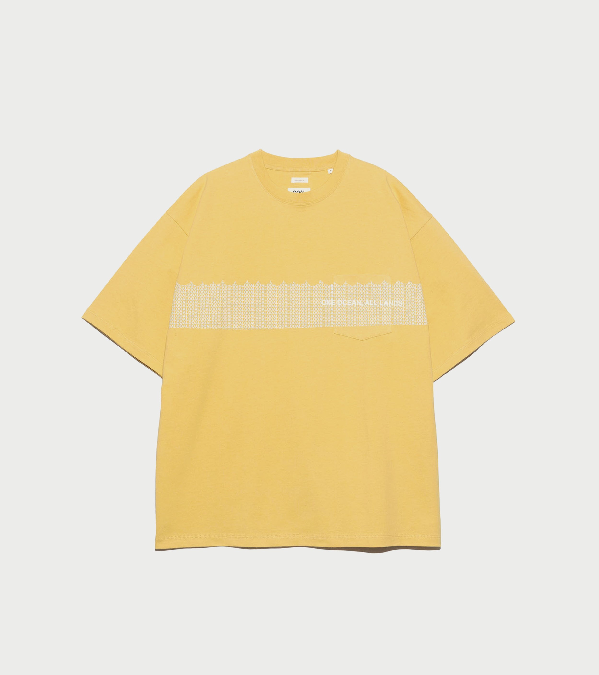 nanamica O O A L グラフィックポケットTシャツ, Vintage Yellow