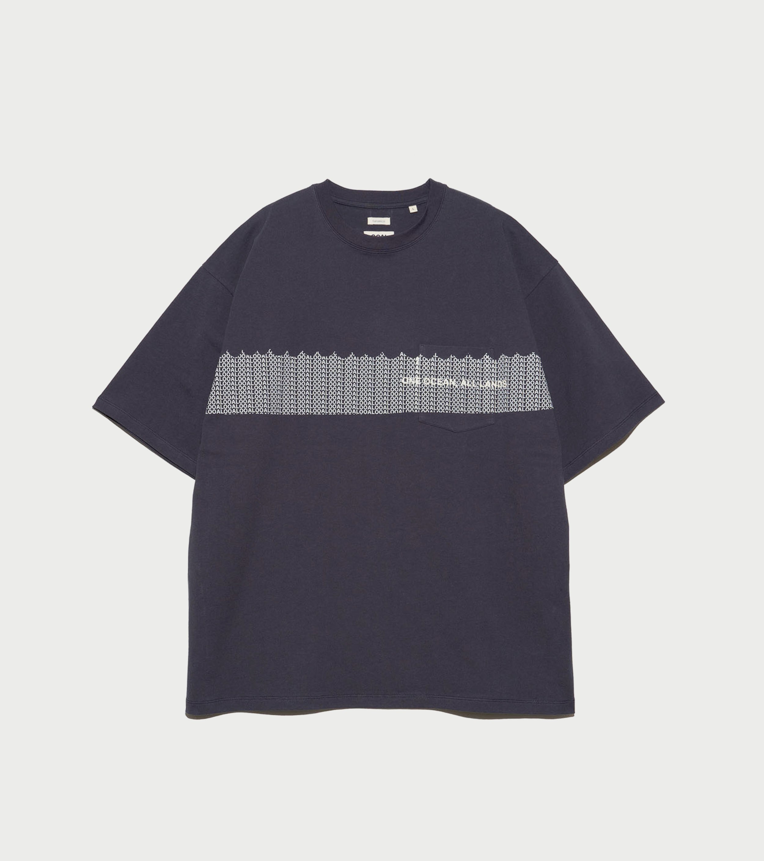 nanamica O O A L グラフィックポケットTシャツ, Vintage Navy – Navyblue