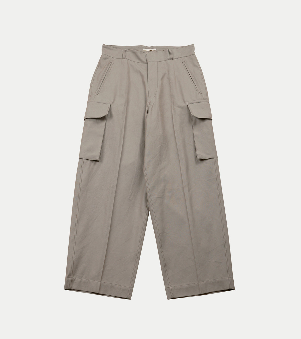 blurhms Drill Chambray French Combat Trousers,Blue Beige