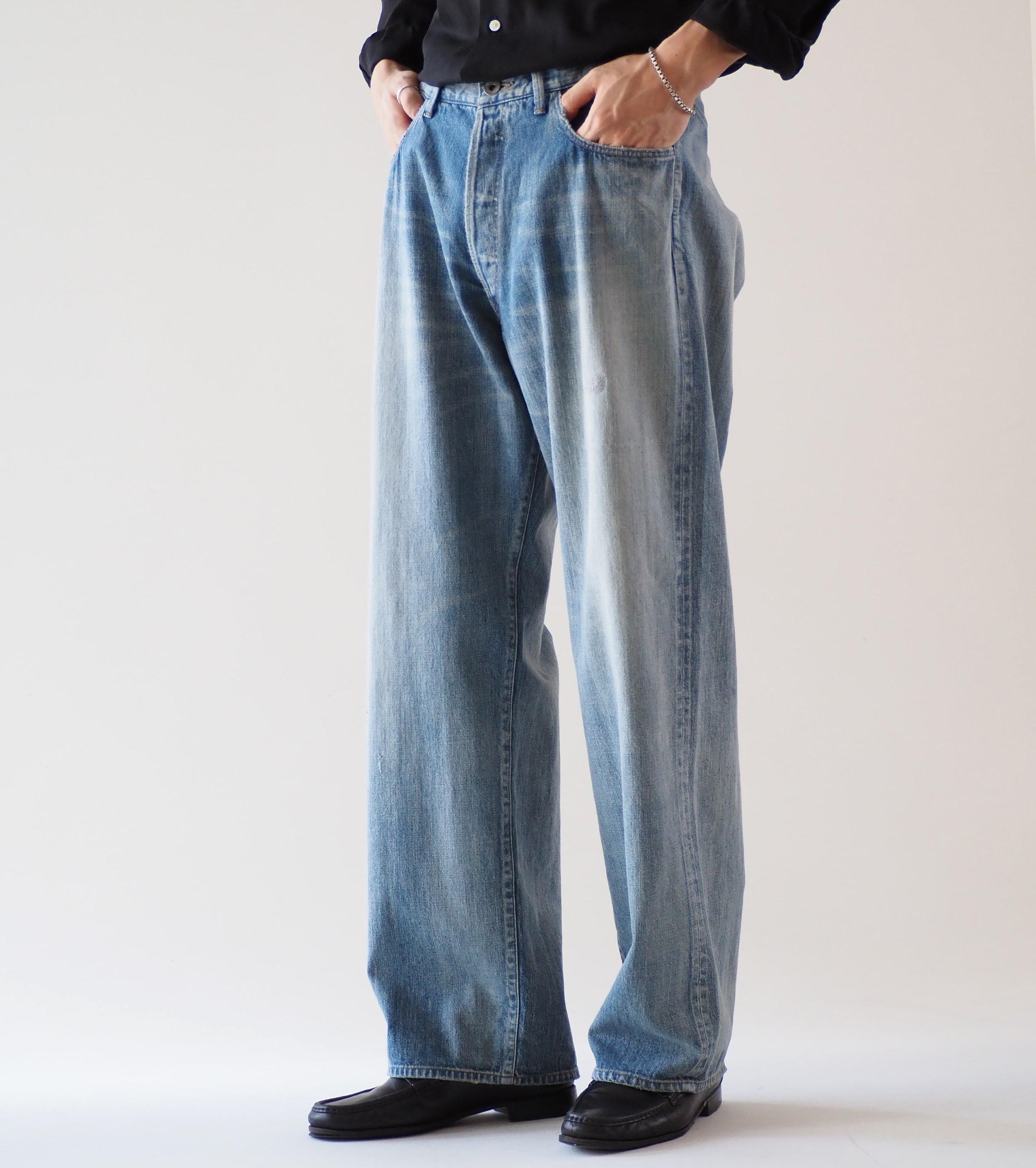 25SS 片PK DENIM VINTAGE BLUE【MAATEE&SONS】 MAATEE＆SONS 4PK DENIM , Vintage Blue – Navyblue