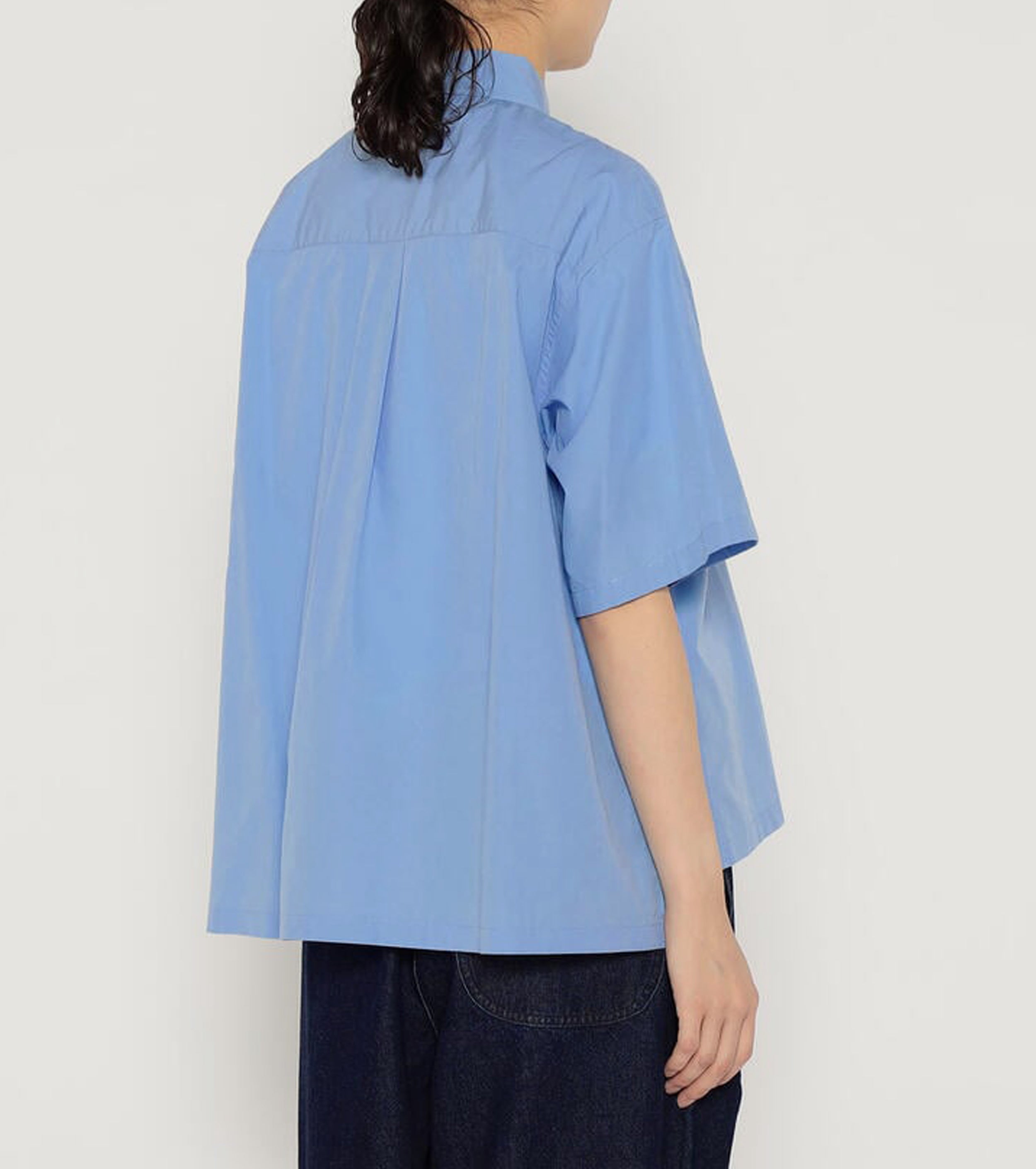 DANTON Cotton Short Sleeves Shirt, Sax