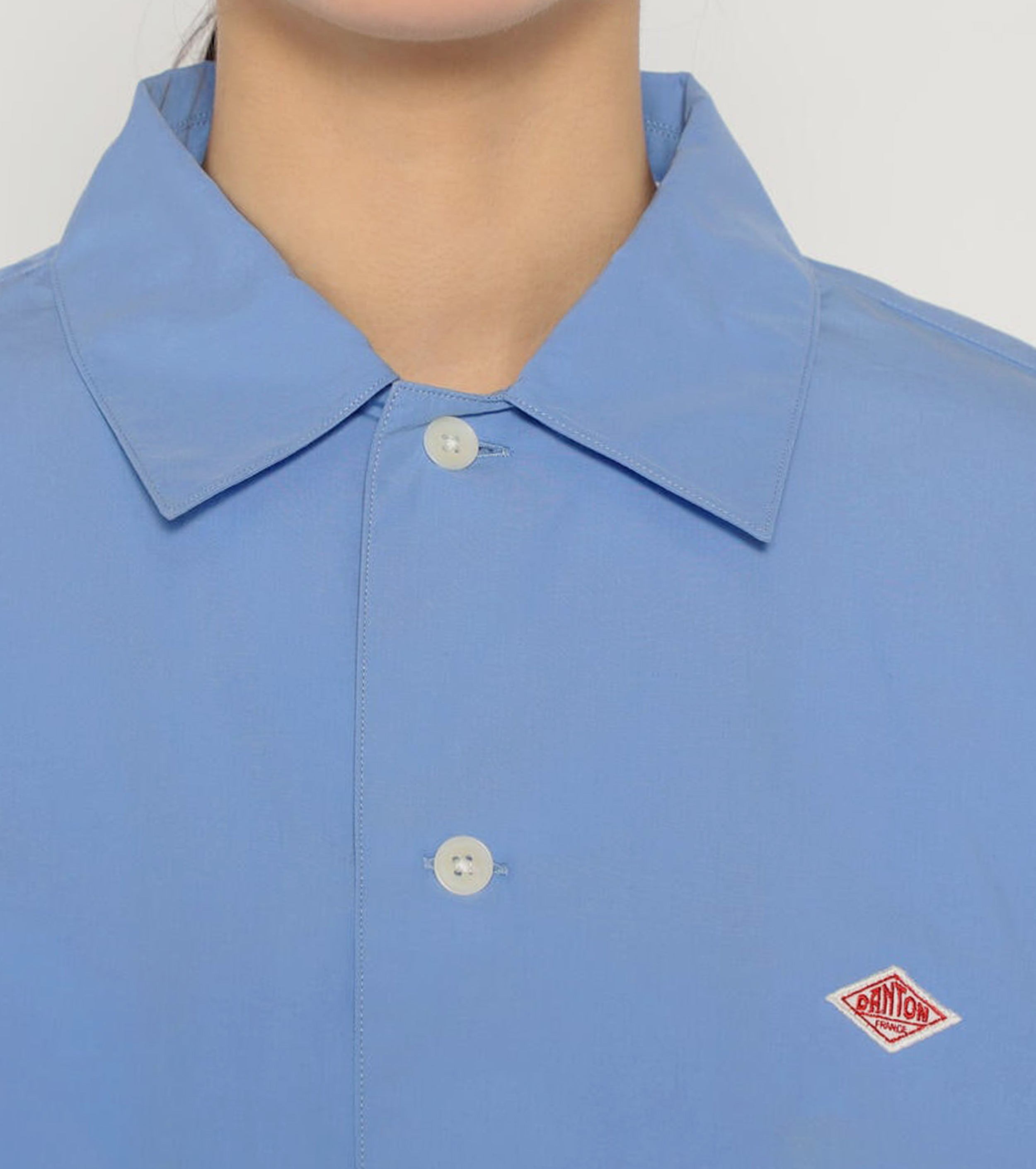 DANTON Cotton Short Sleeves Shirt, Sax