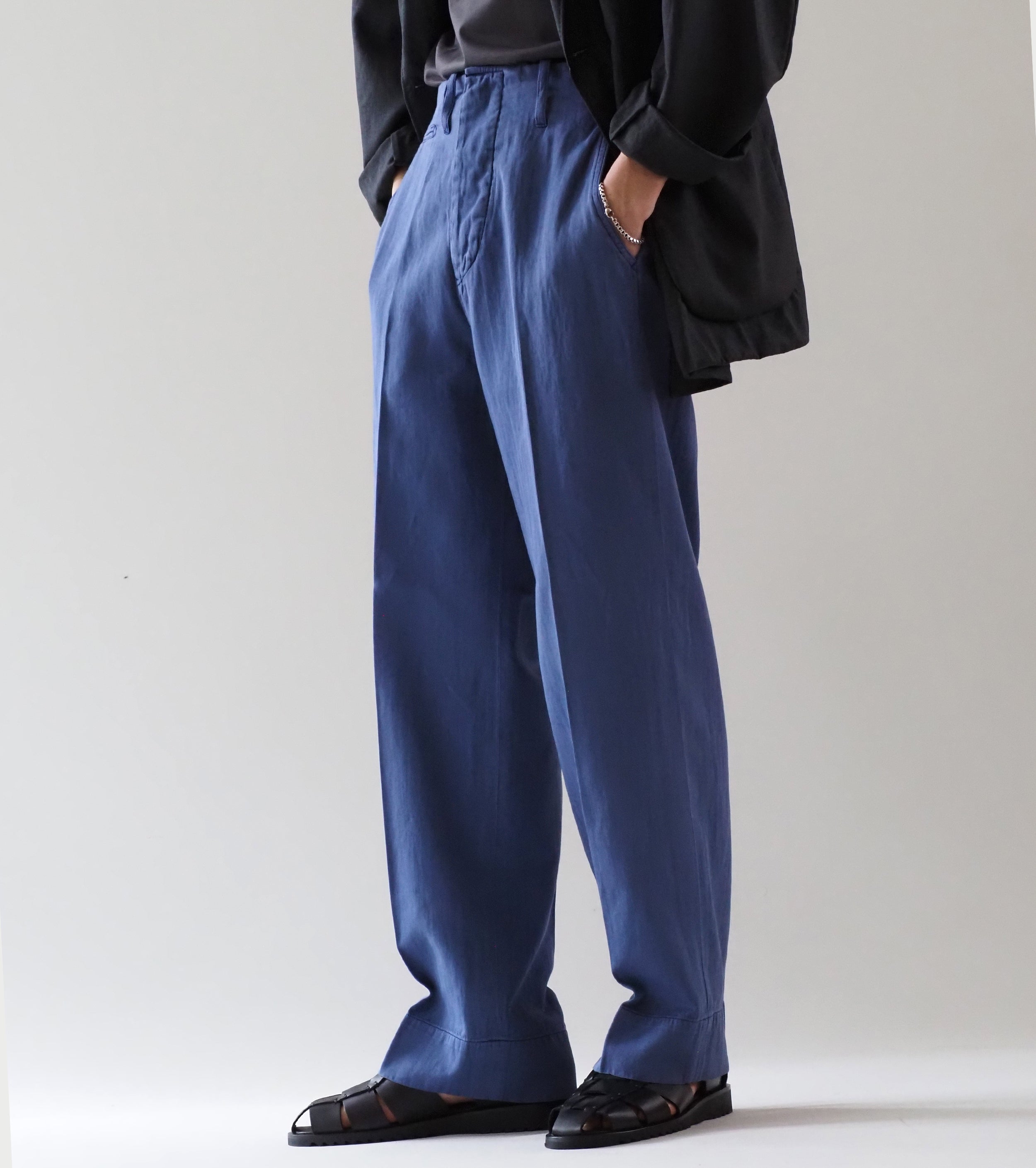 MAATEE＆SONS ドゥルン チノ トラウザー , フレンチ Blue – Navyblue