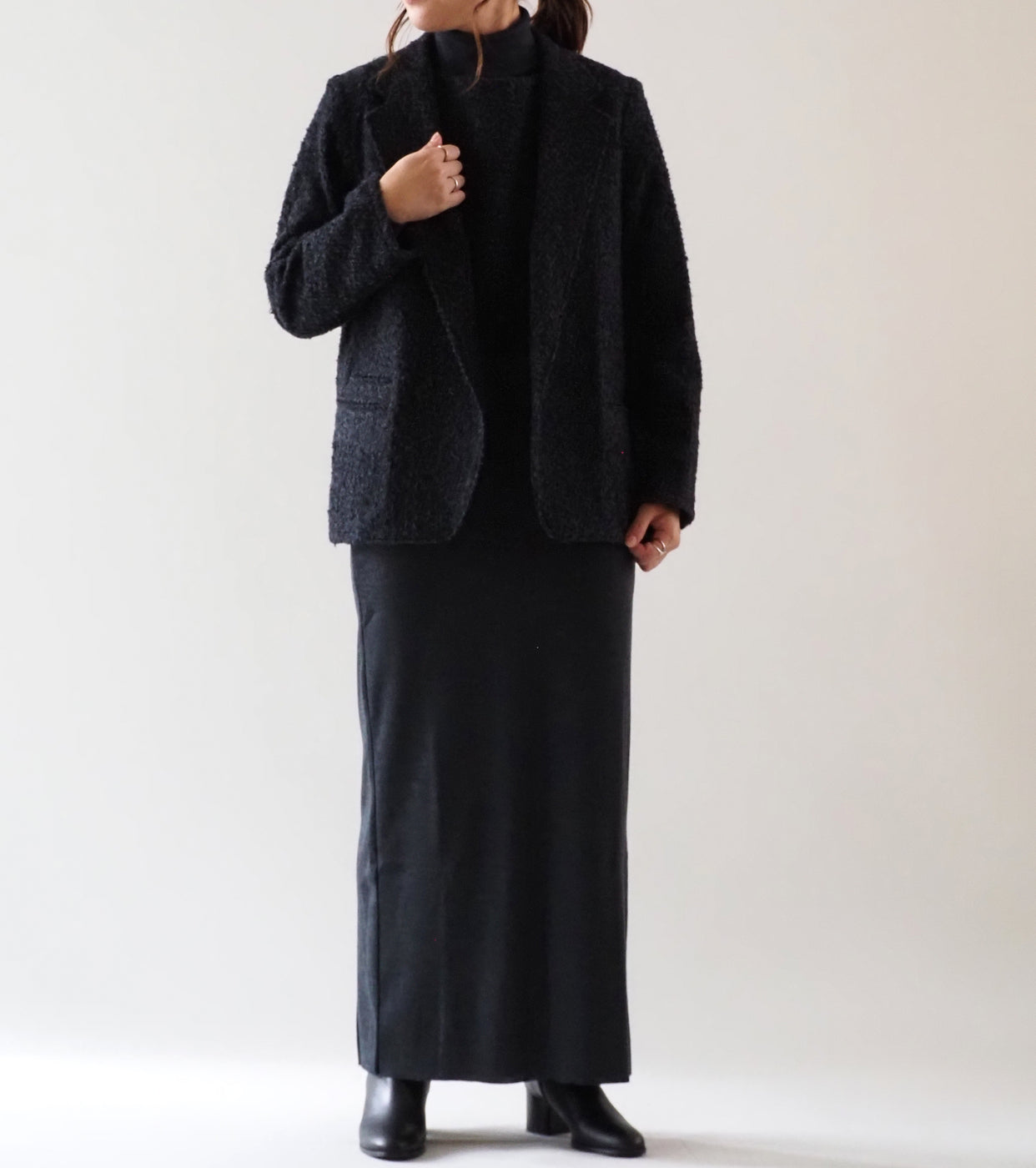 blurhms Brushed Wool Cardigan Jacket ,Heather Charcoal