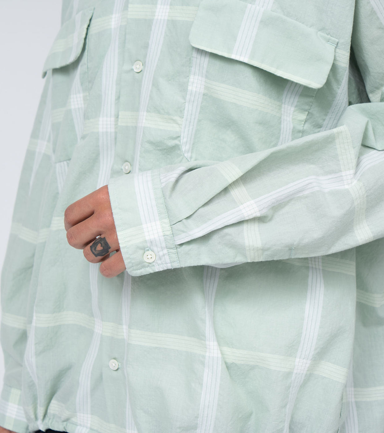 nanamica PALAKA Check Shirt , Coral Green