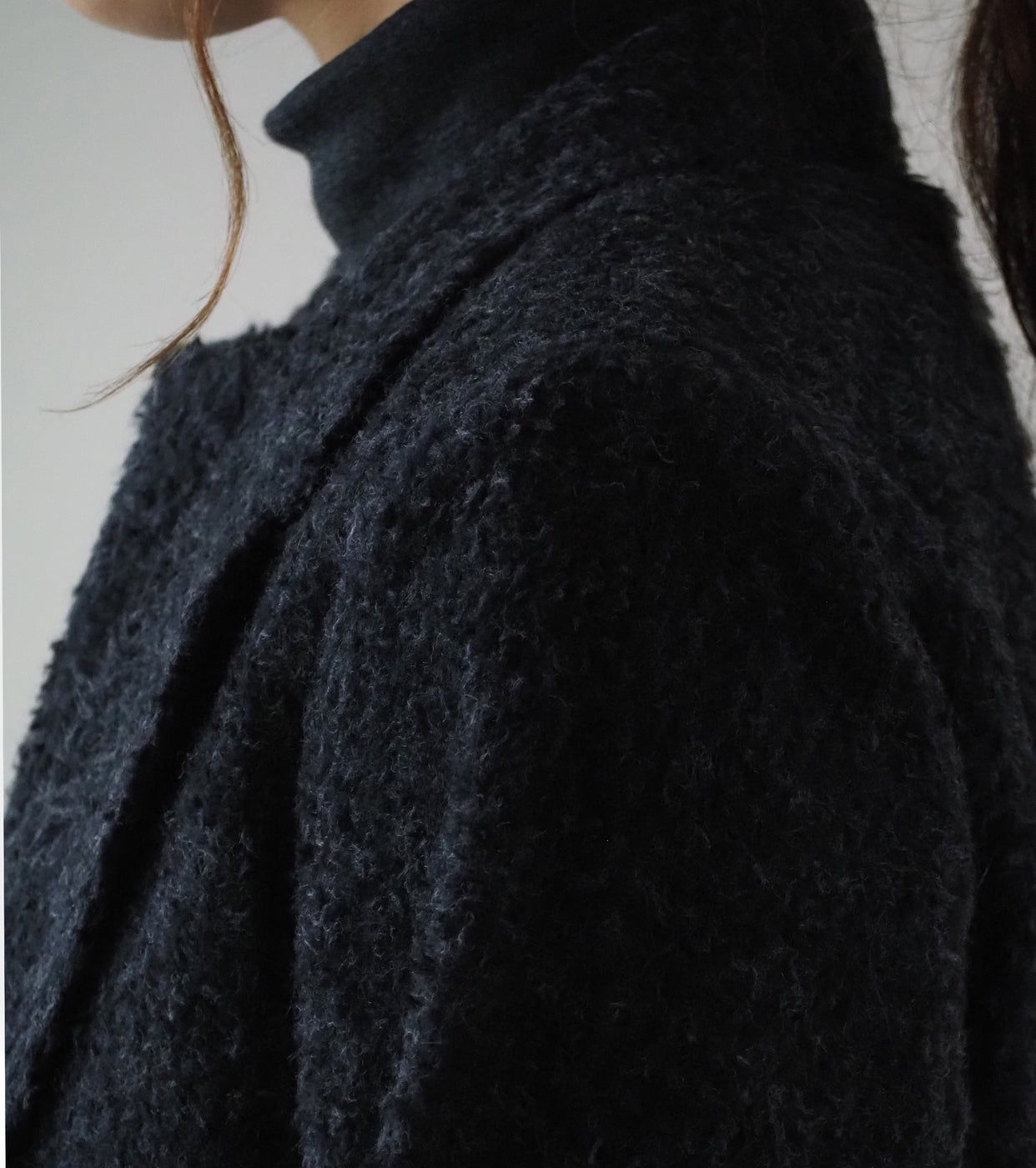 blurhms Brushed Wool Cardigan Jacket ,Heather Charcoal