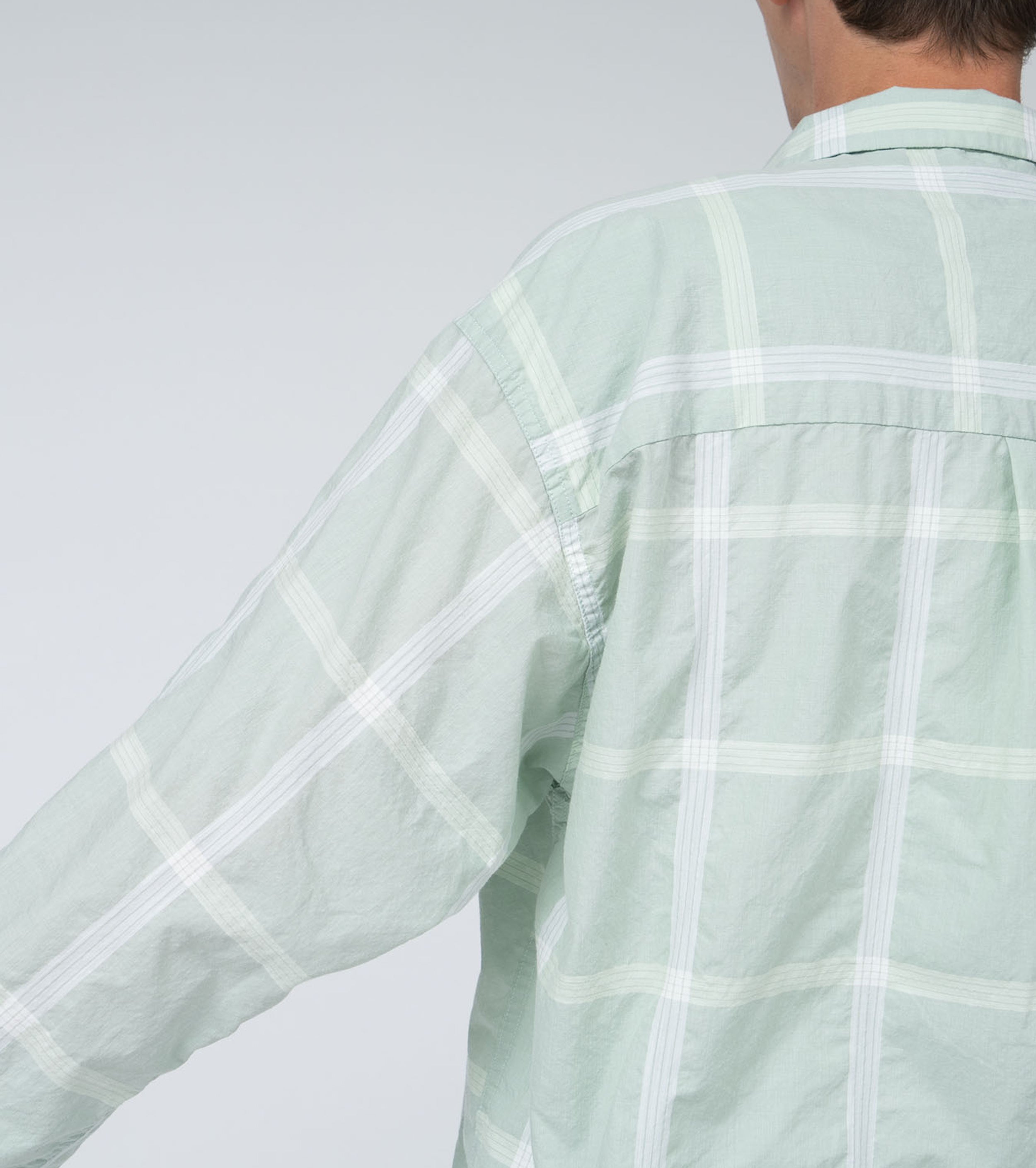 nanamica PALAKA Check Shirt , Coral Green