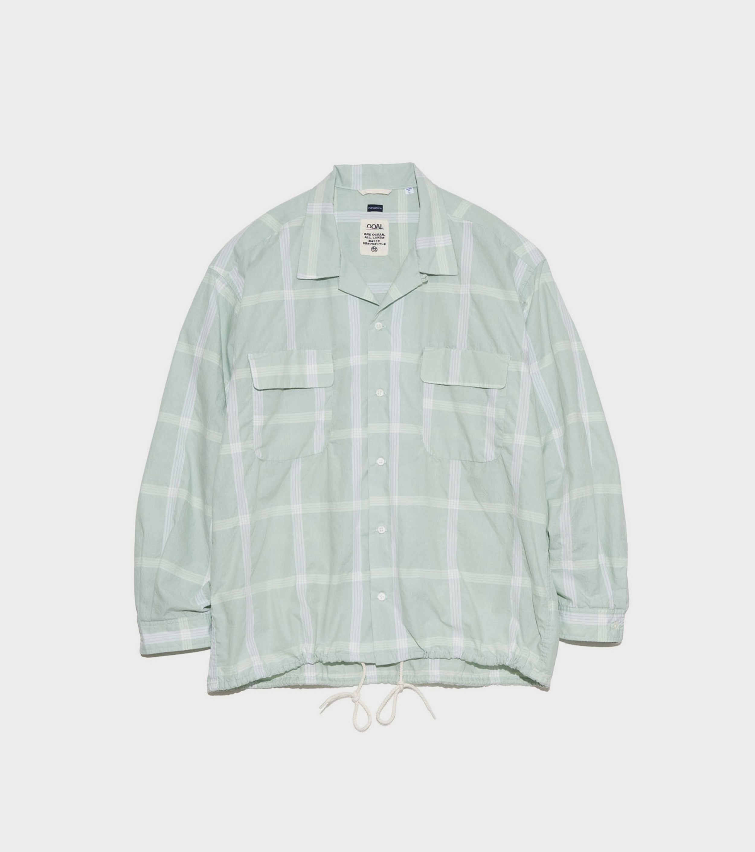 ○★新品未使用　nanamica　パラカチェックシャツ　M　グリーン系 nanamica パラカ チェック シャツ, Coral Green – Navyblue