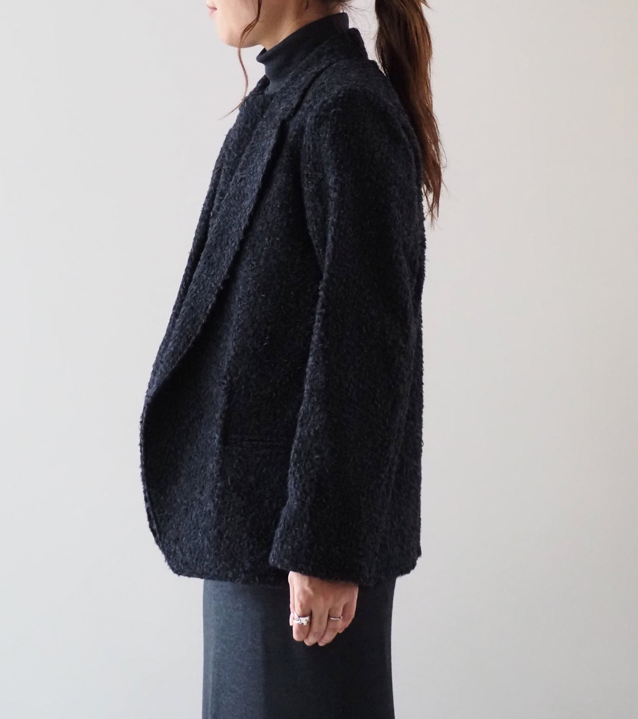 blurhms Brushed Wool Cardigan Jacket ,Heather Charcoal