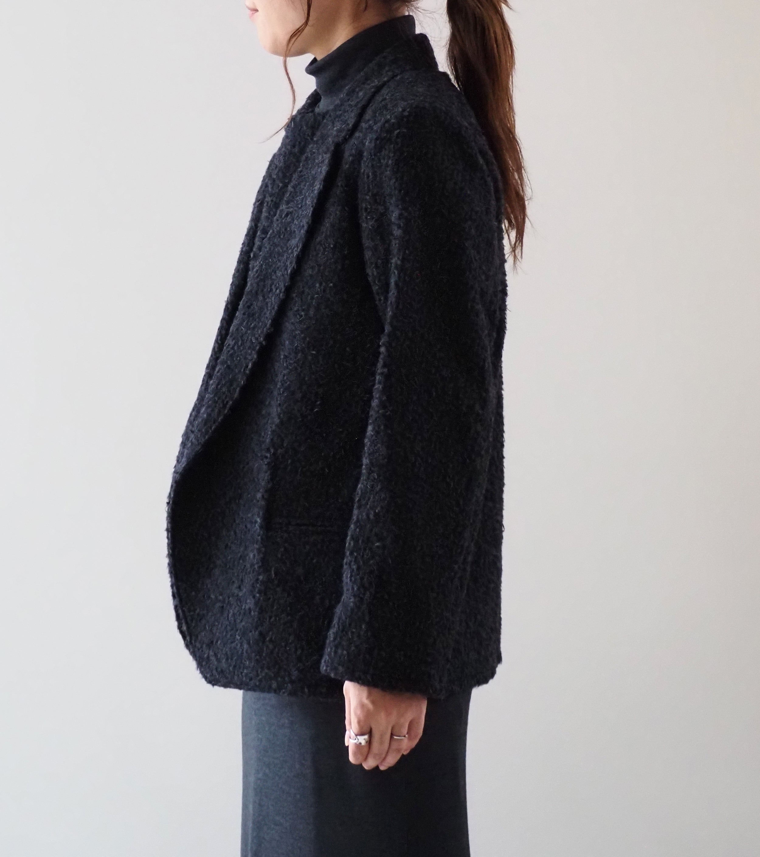 blurhms Brushed Wool Cardigan Jacket ,Heather Charcoal