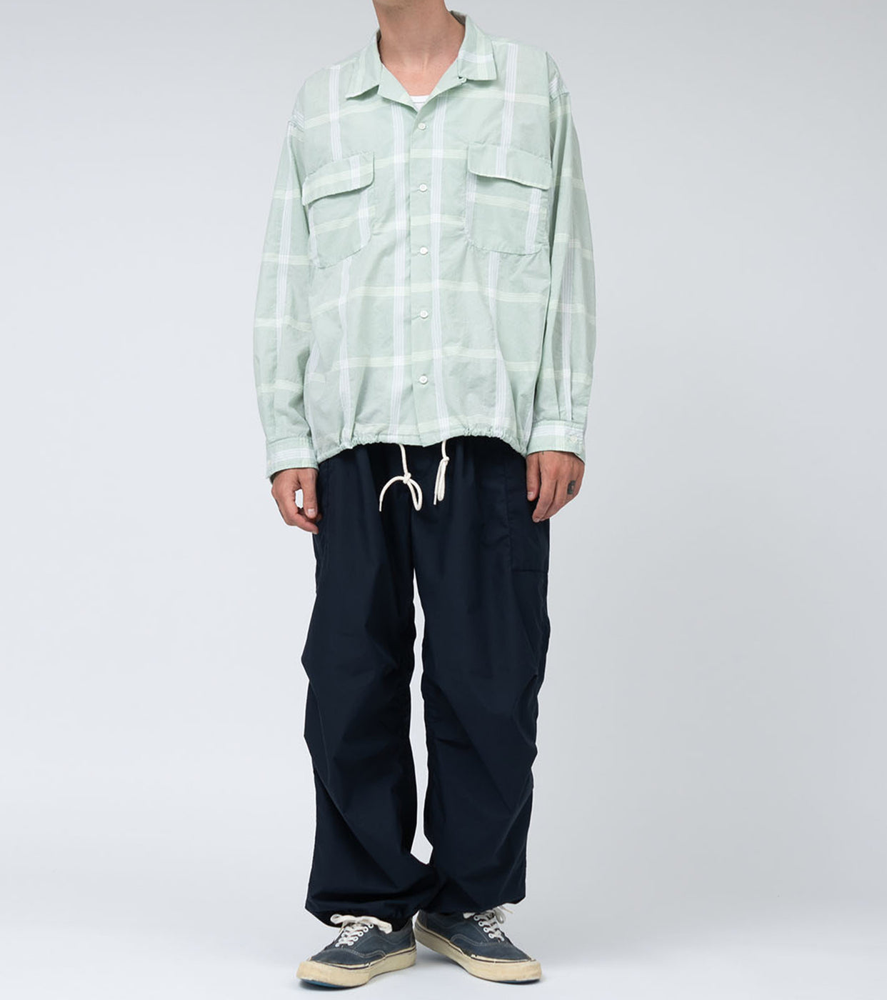nanamica PALAKA Check Shirt , Coral Green